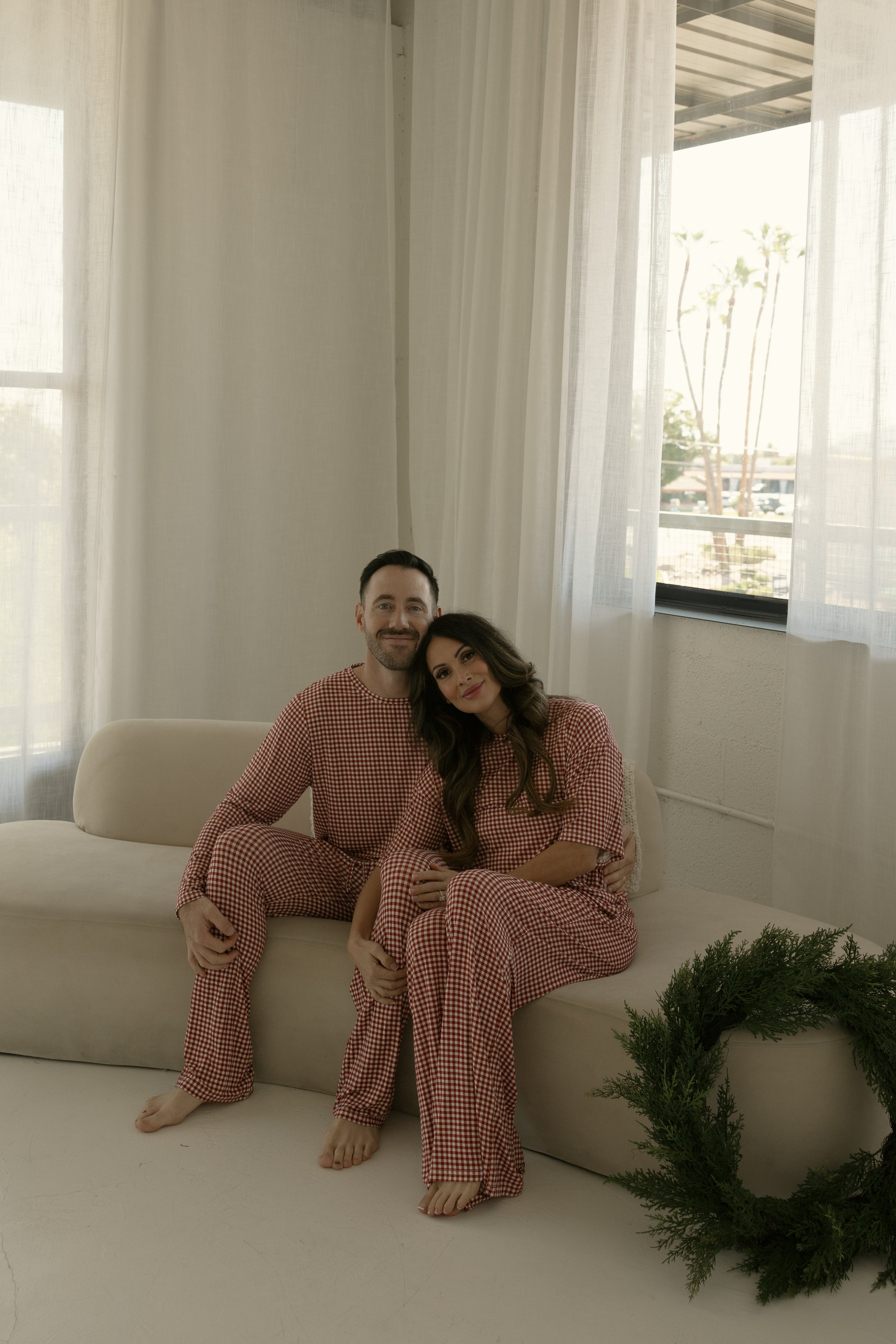 Men's Bamboo Pajamas | Red Gingham