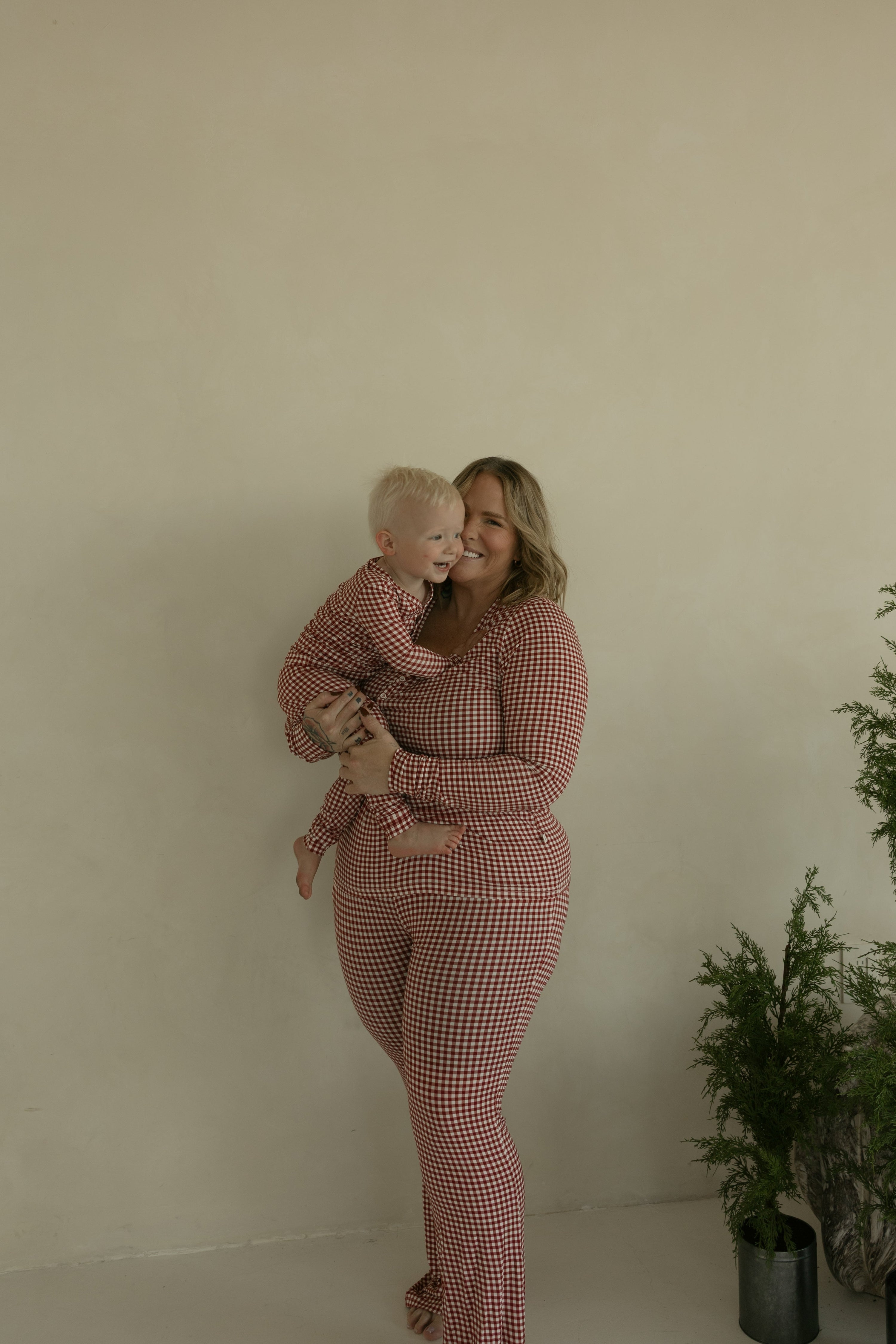 Women's Bamboo Pajamas | Red Gingham