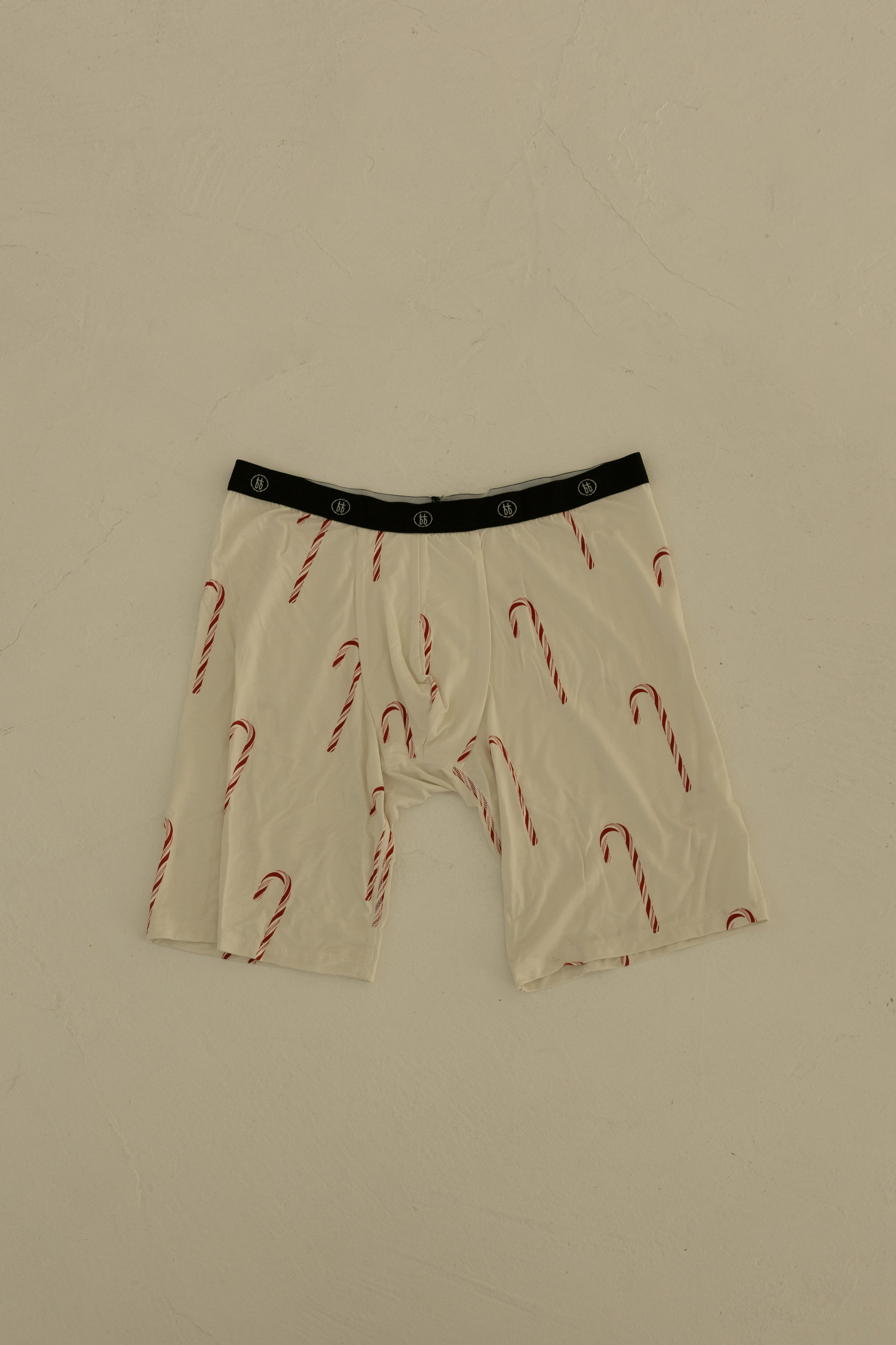 Men's Bamboo Boxers (3 Pack) Red Gingham, Candy Cane & Santa Checkerboard