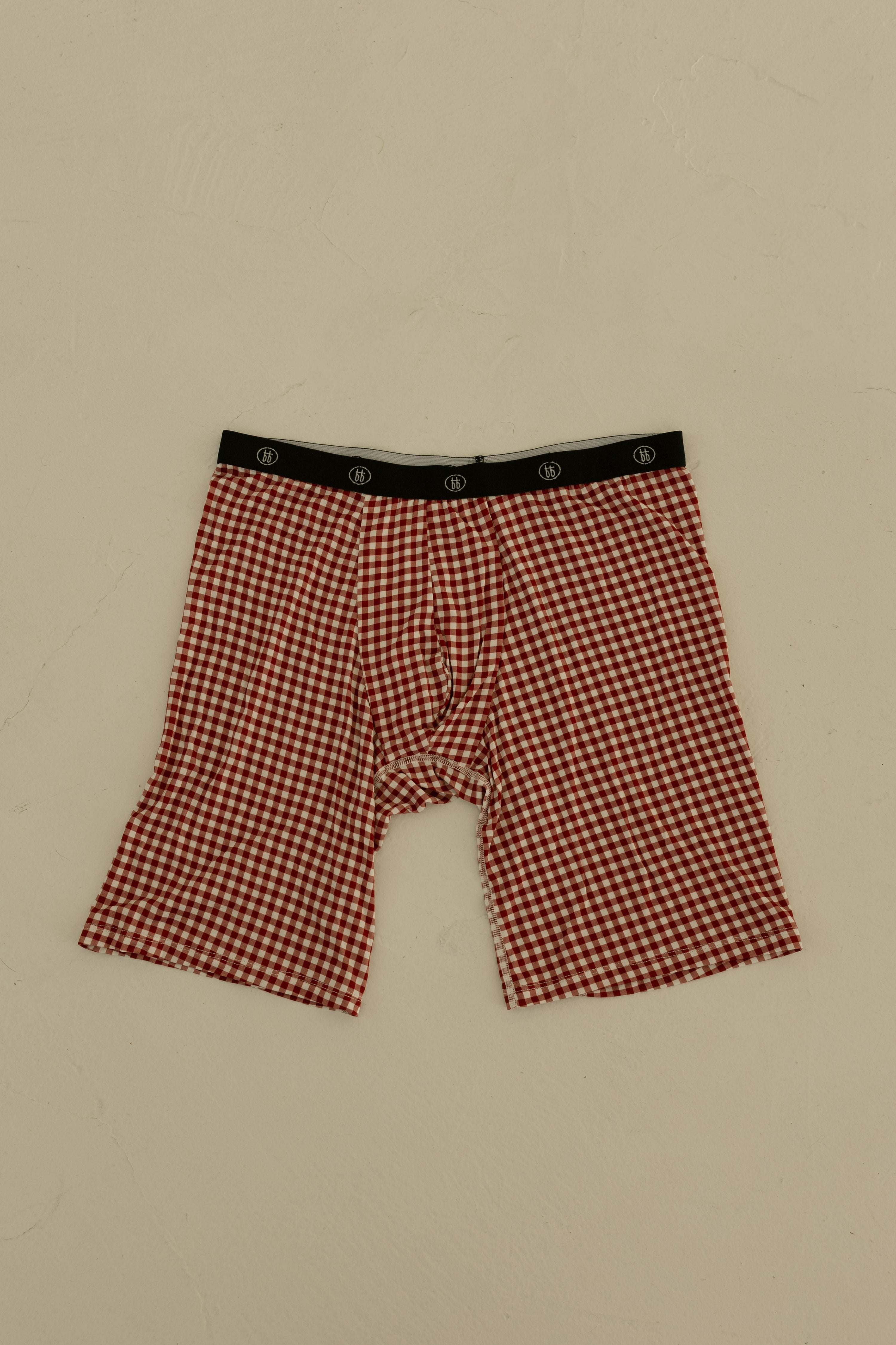 Men's Bamboo Boxers (3 Pack) Red Gingham, Candy Cane & Santa Checkerboard