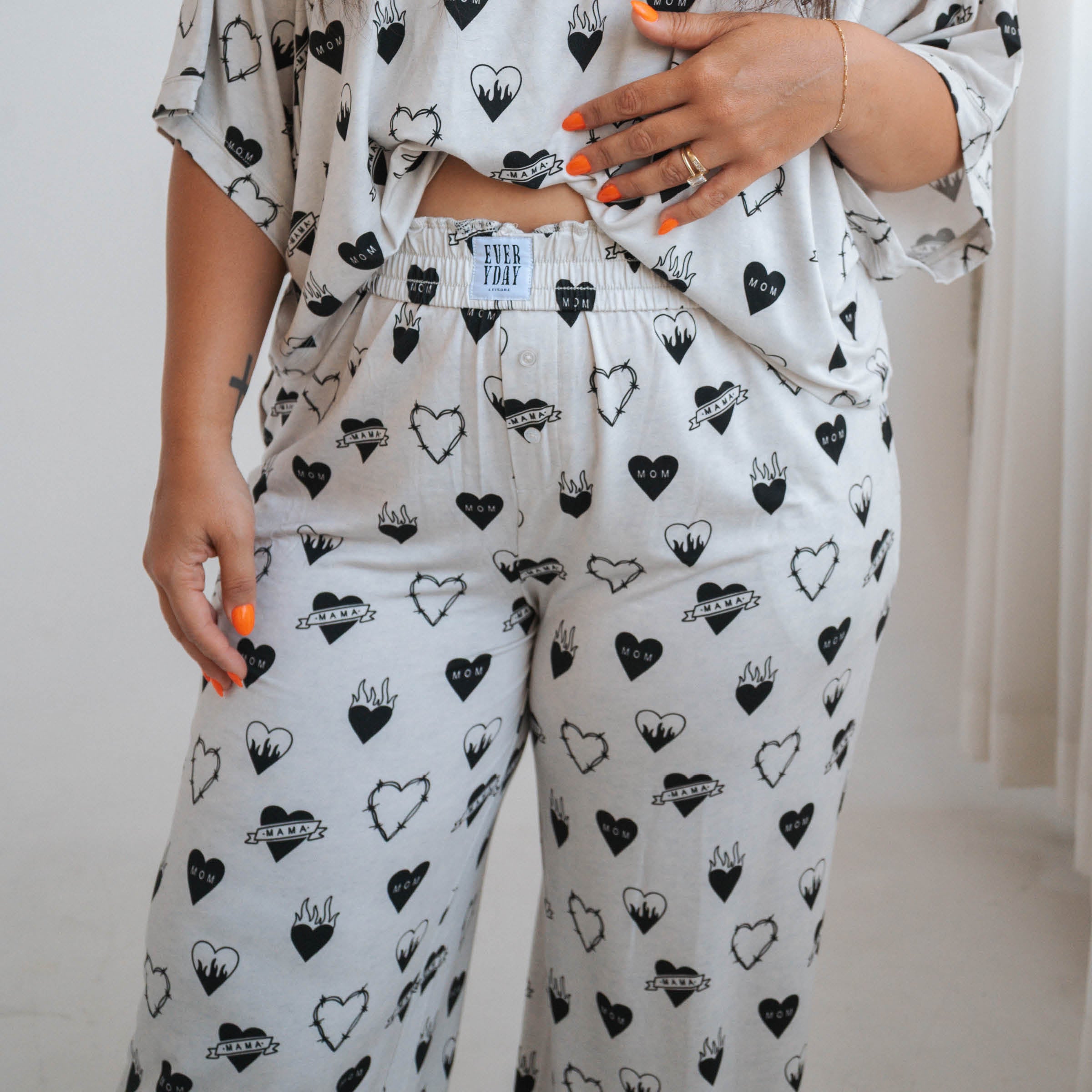 Tattoo Heart Heather Grey | Women's Boxer Pant