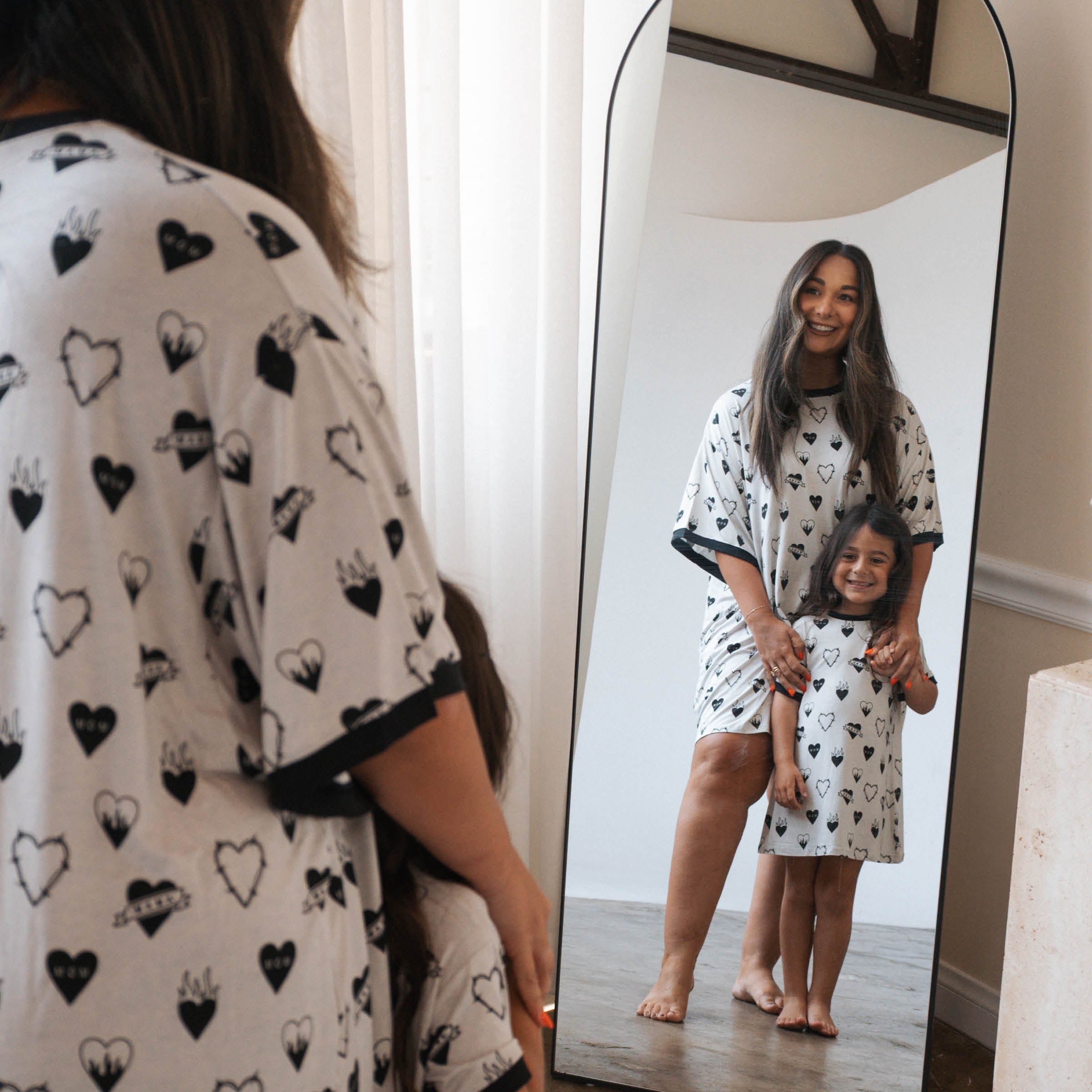 Tattoo Heart Heather Grey | Women's T-Shirt Dress