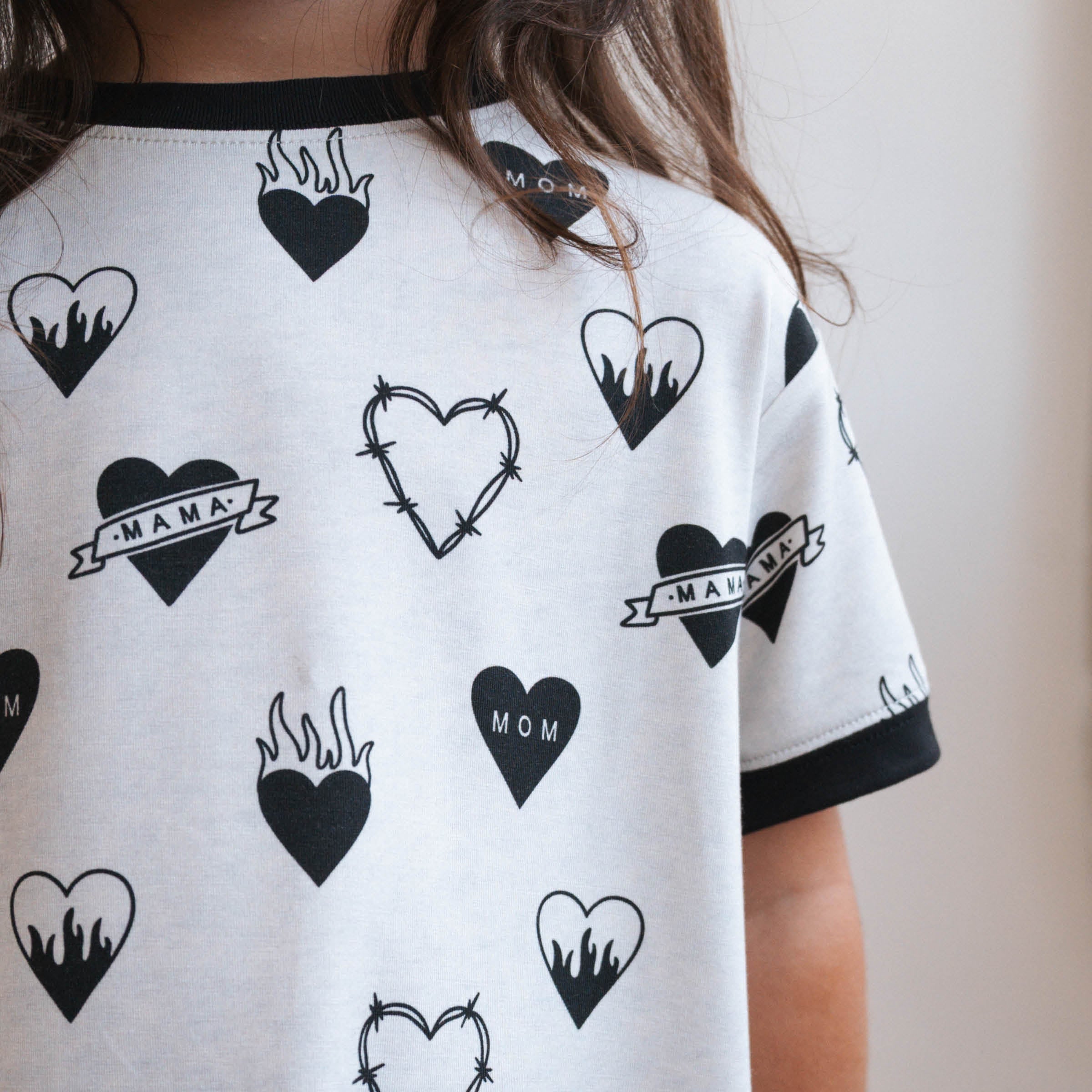 Tattoo Heart Heather Grey | T-Shirt Dress