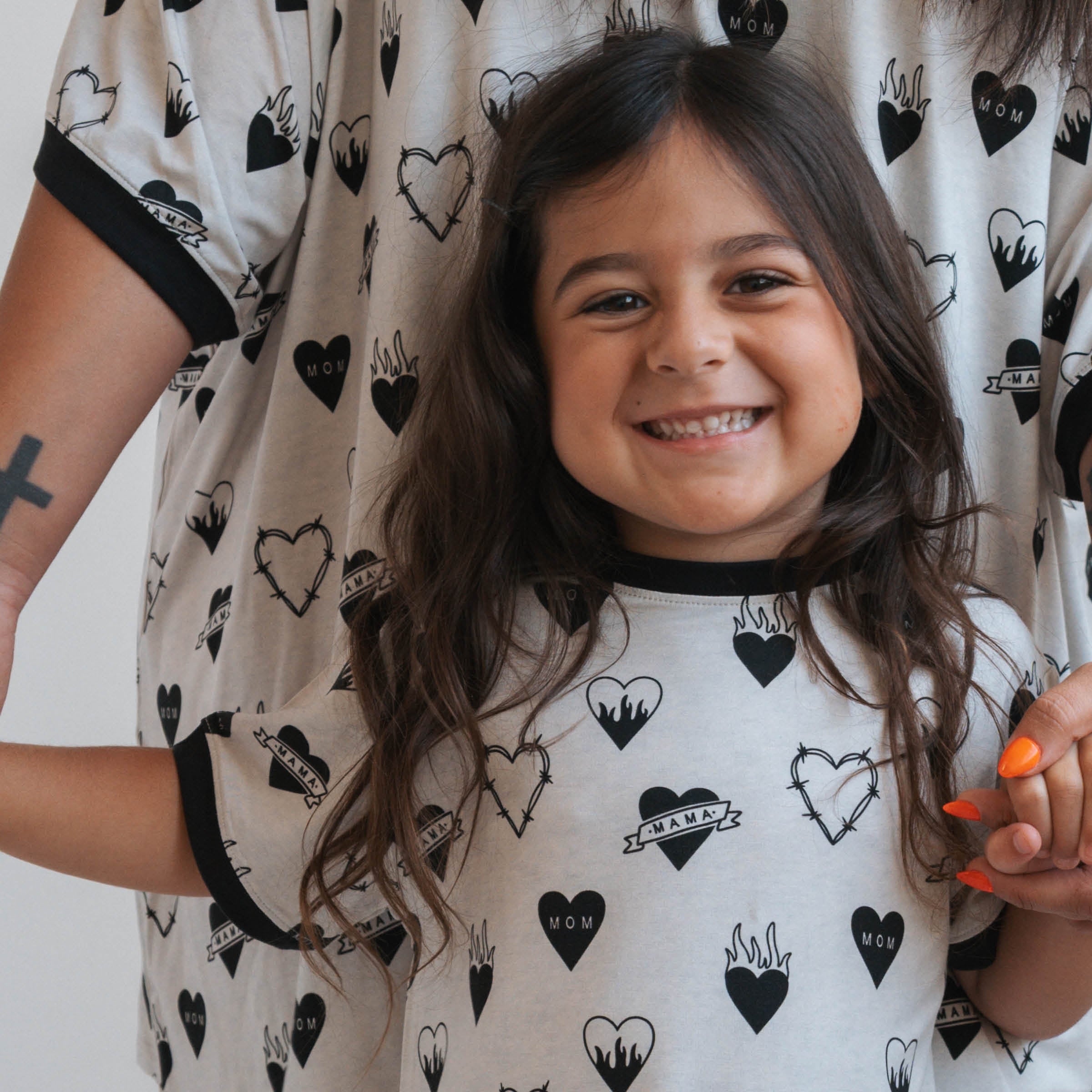 Tattoo Heart Heather Grey | T-Shirt Dress