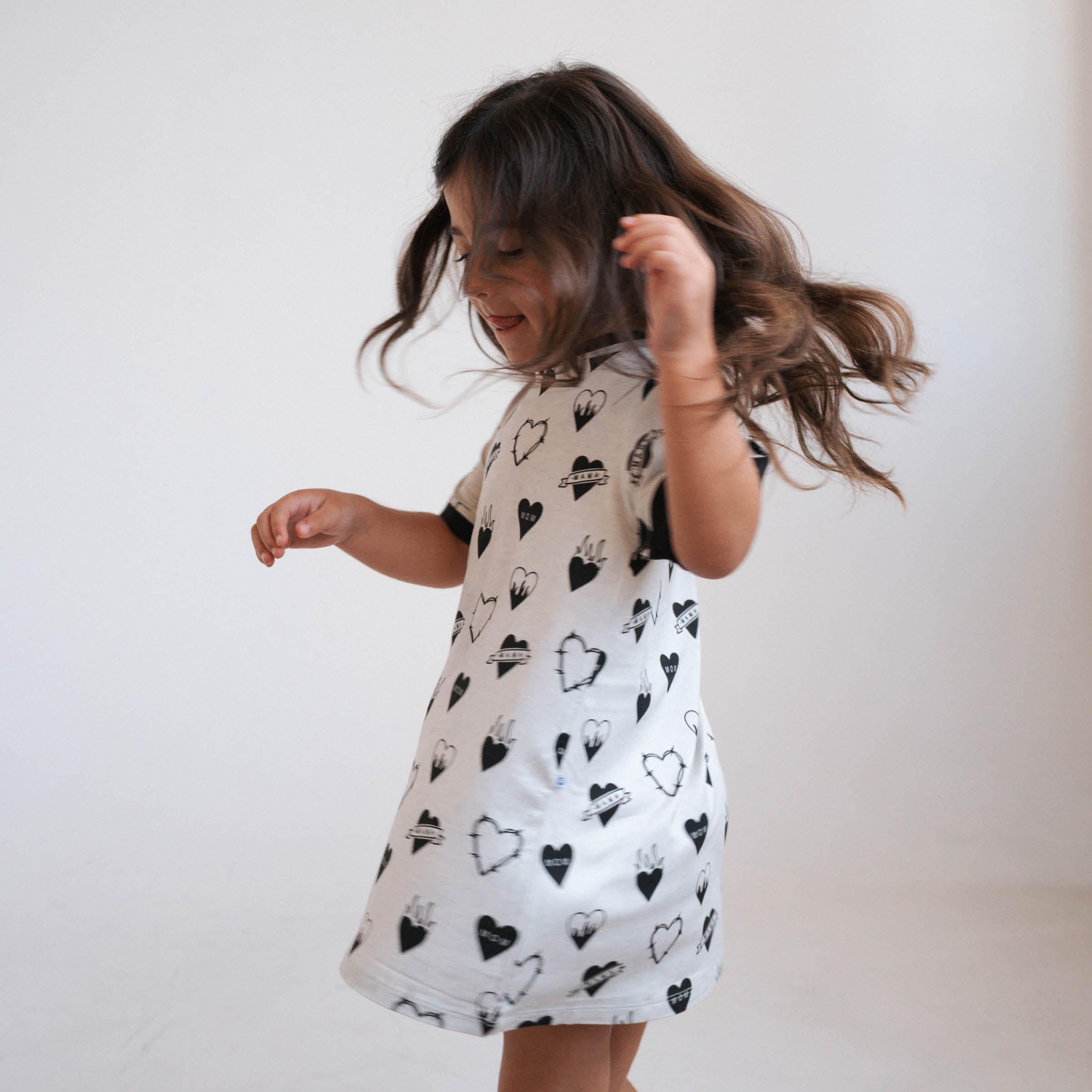 Tattoo Heart Heather Grey | T-Shirt Dress