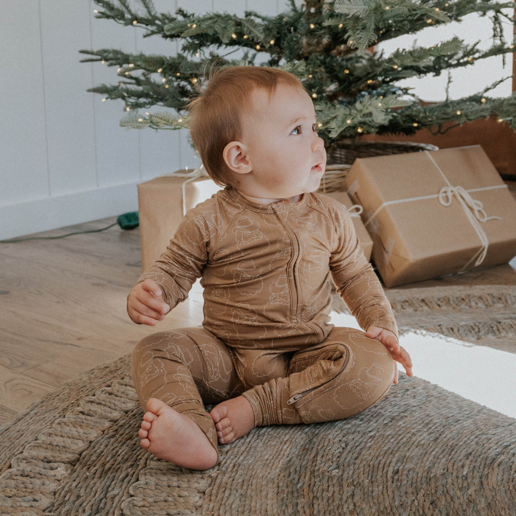 Ranch Santa | Bamboo Viscose Zip Romper