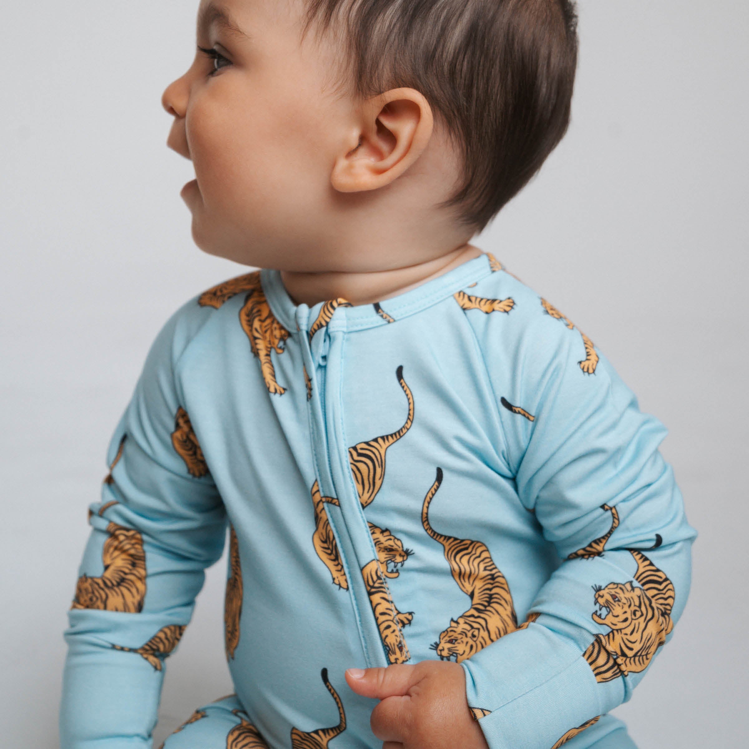 Tigers | Bamboo Viscose Zip Romper