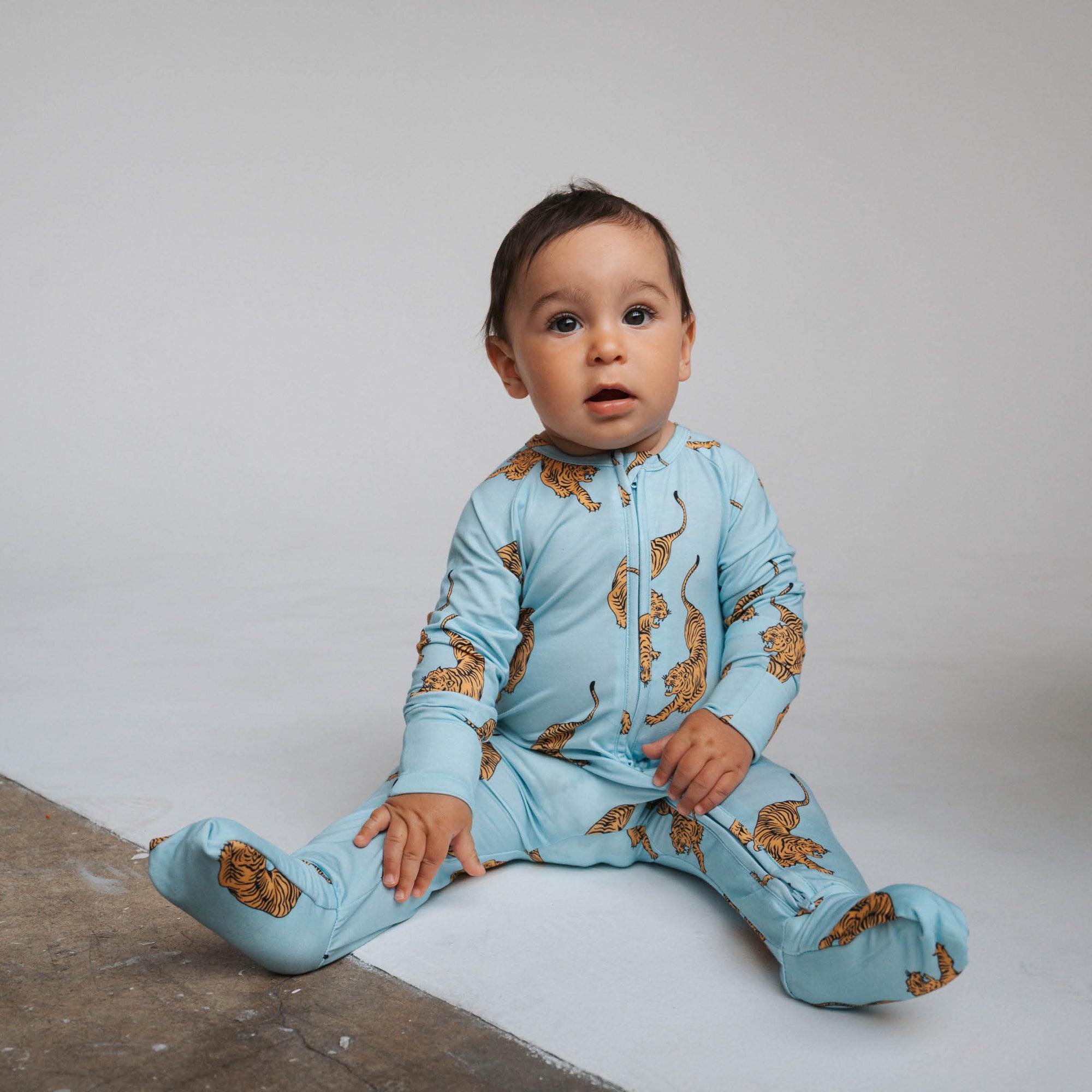 Tigers | Bamboo Viscose Zip Romper