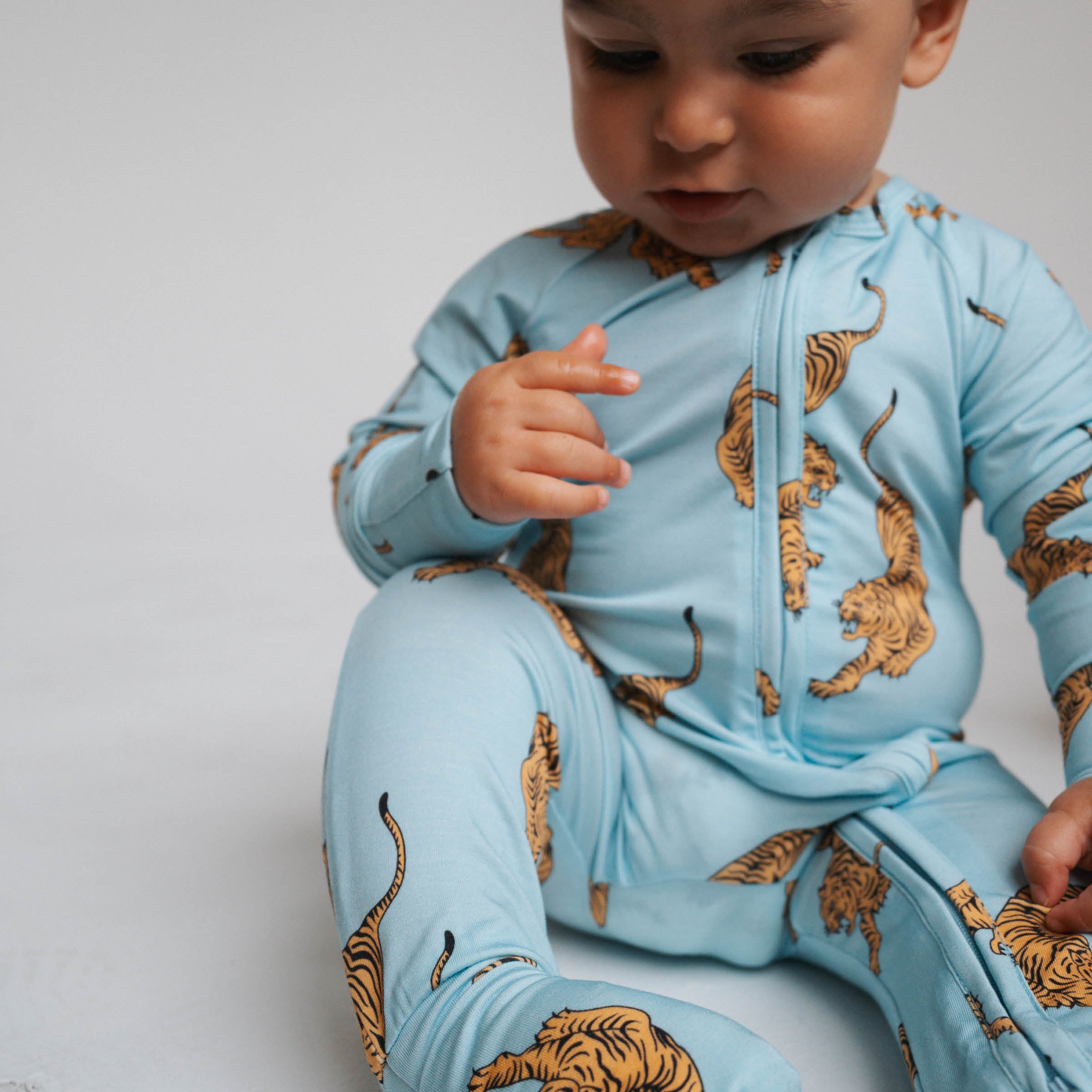 Tigers | Bamboo Viscose Zip Romper