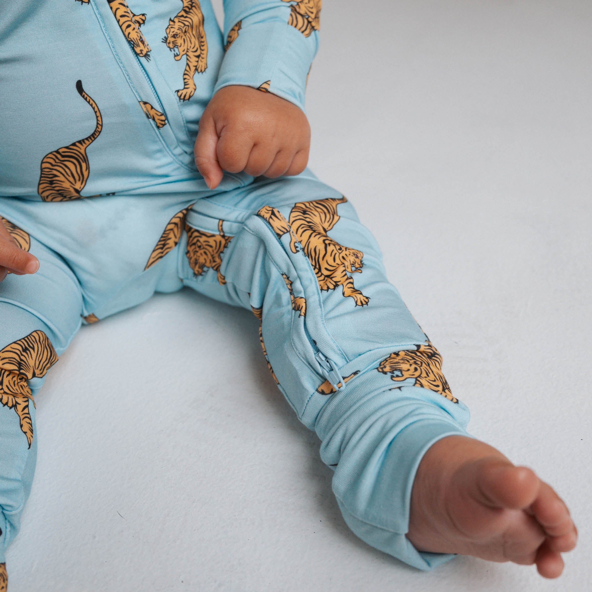 Tigers | Bamboo Viscose Zip Romper