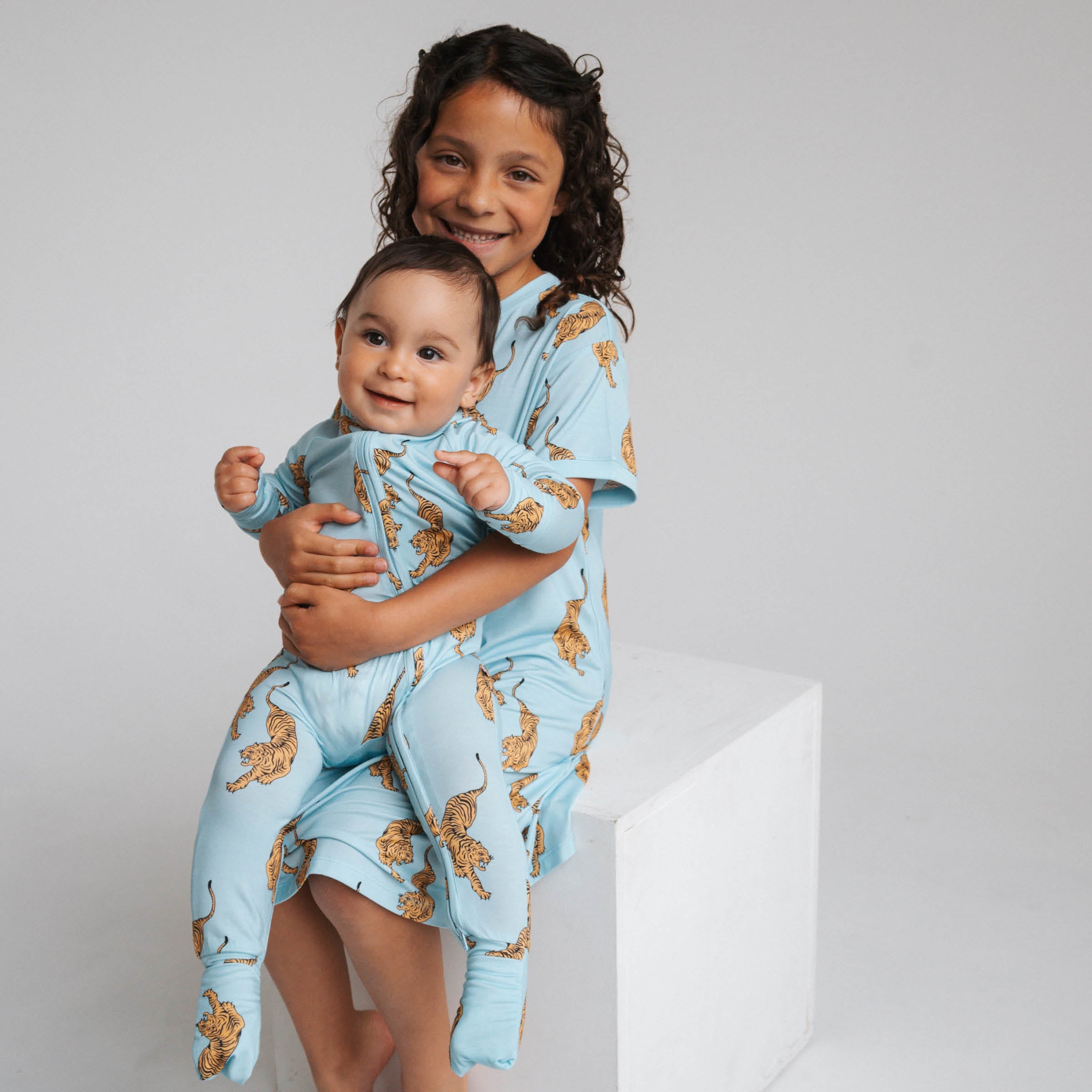 Tigers | Bamboo Viscose Zip Romper