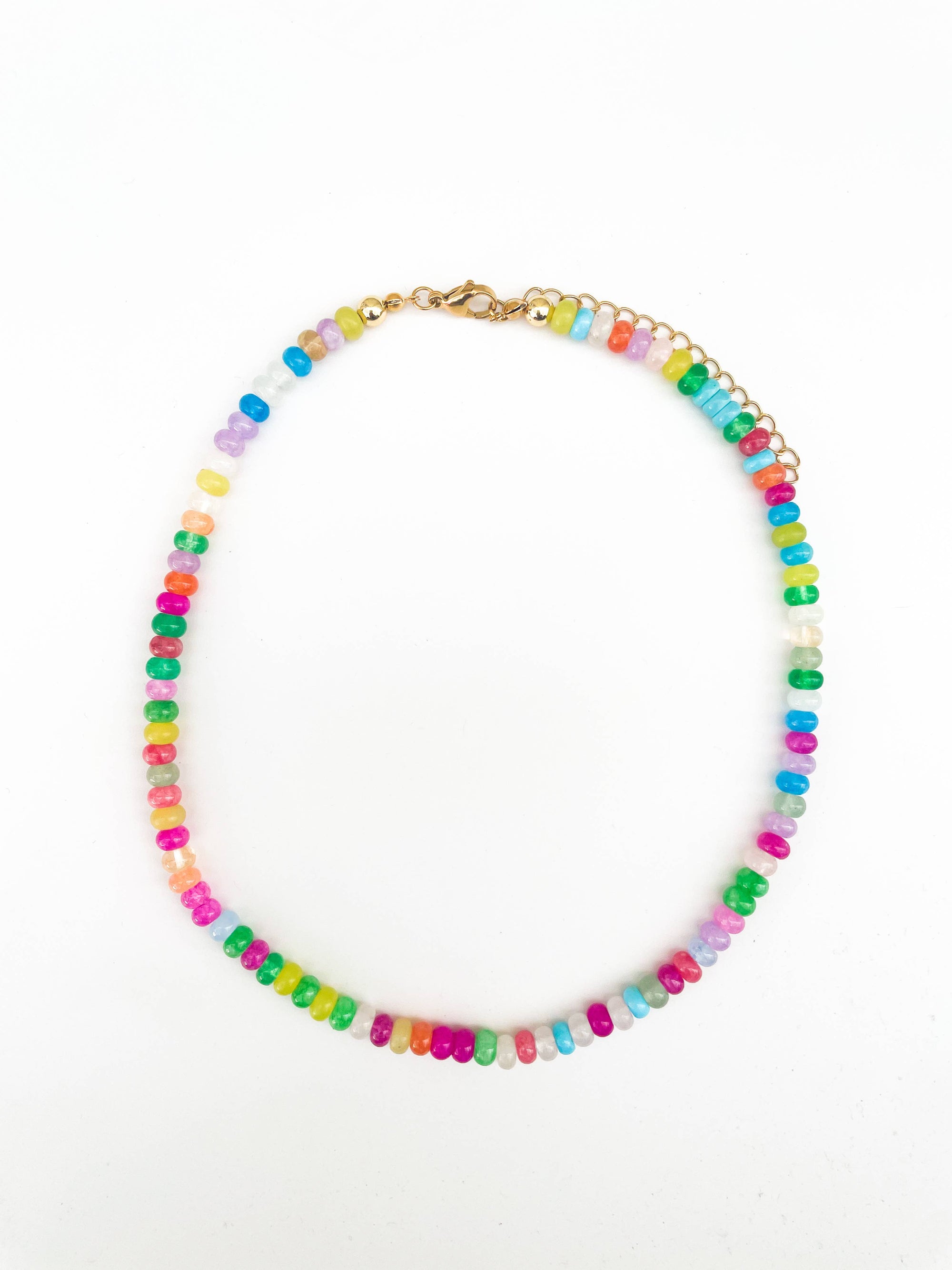 Pip & Co. - Jelly Loop  - Rainbow Gemstone Bead Necklace