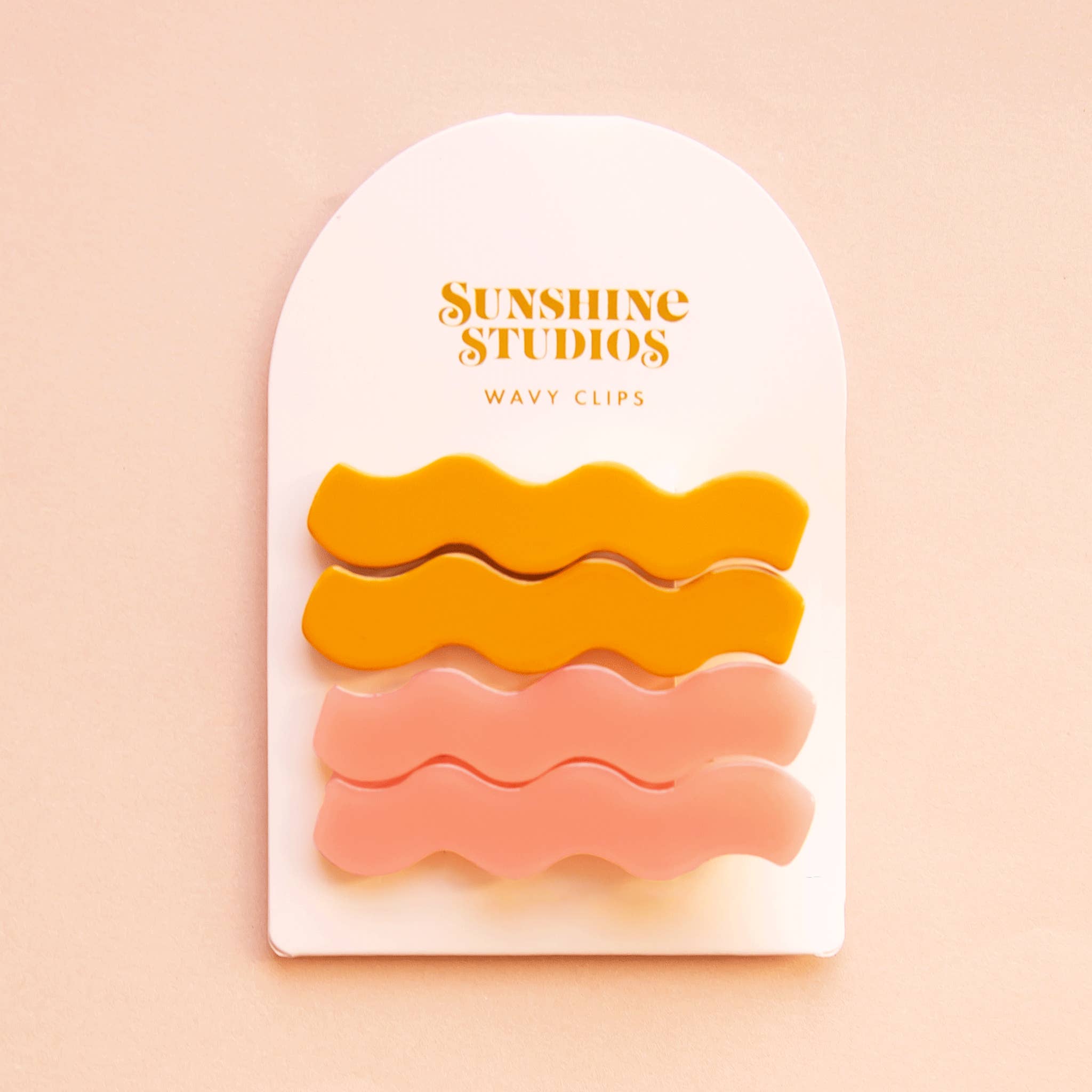 Sunshine Studios - Wavy Hair Clips | Pink Mango