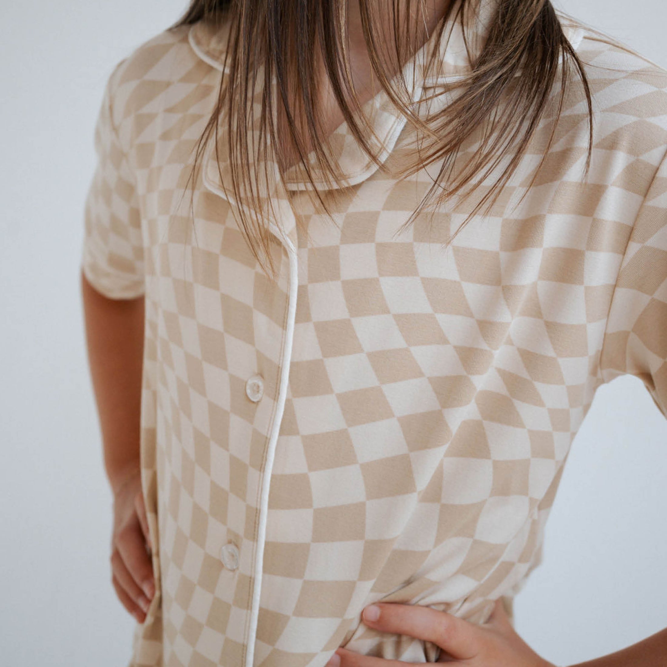 Wavy Checker | Girl's Flare Set