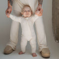 Load image into Gallery viewer, Ivory Ribbed | Bamboo Zip Romper
