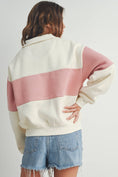 Load image into Gallery viewer, BUTTERMELON - COLOR BLOCKED LOS ANGELES EMBROIDERED SWEATSHIRTS - BMT7261: IVORY / OLIVE / S
