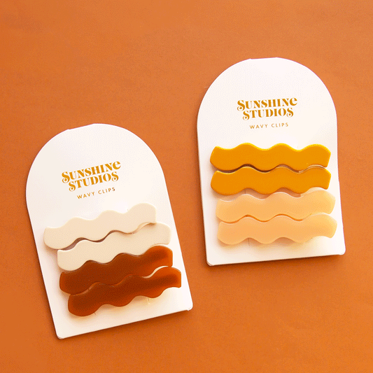 Sunshine Studios - Wavy Hair Clips | Pink Mango