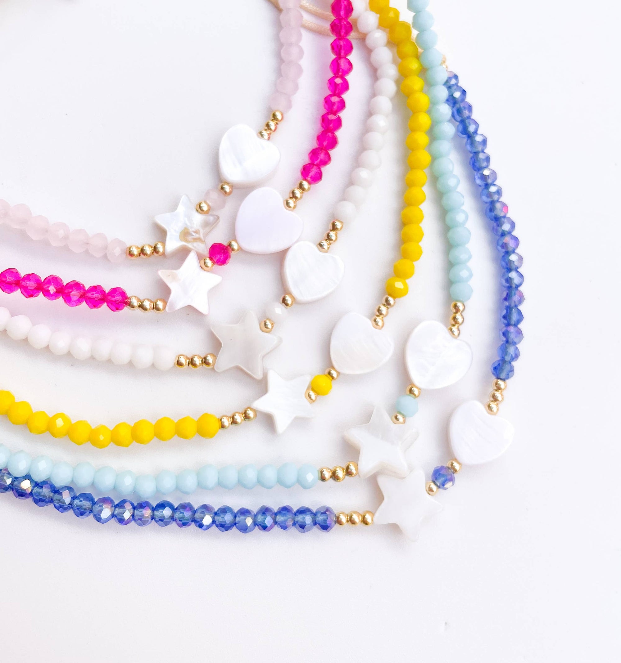 Pip & Co. - Twinkle Strands - Star and Heart Beaded String Bracelets