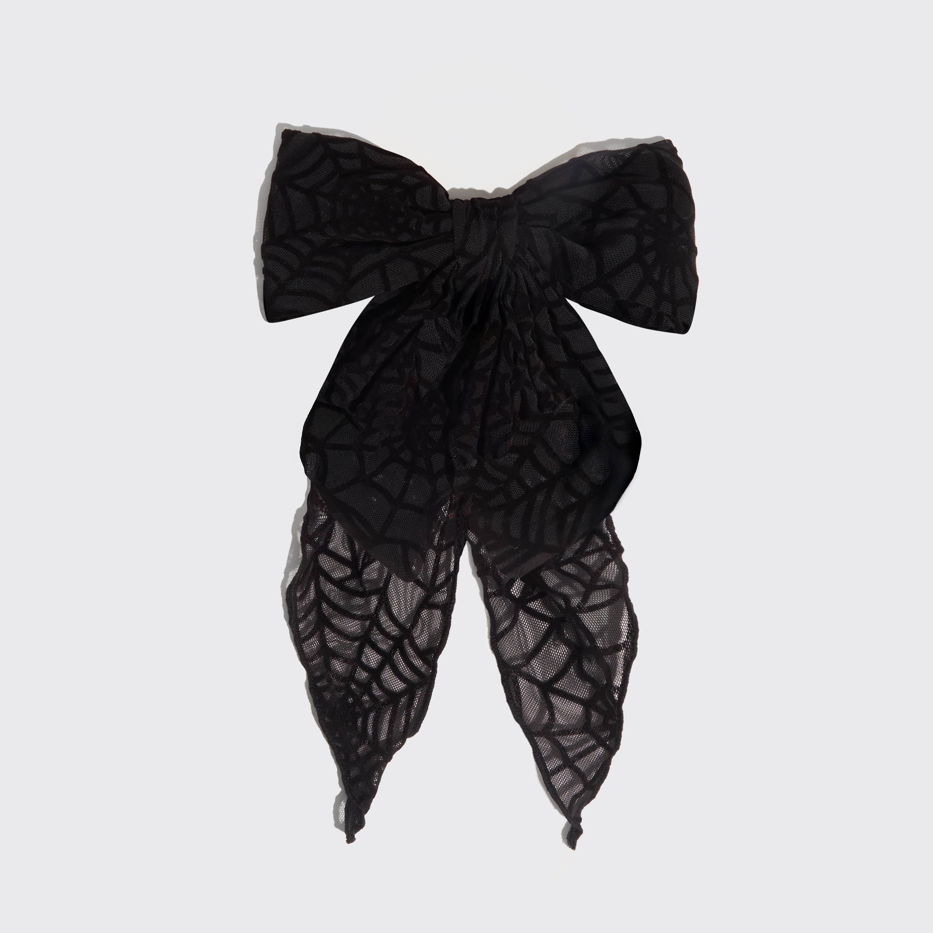 KITSCH - Oversized Bow Hair Clip - Spiderweb
