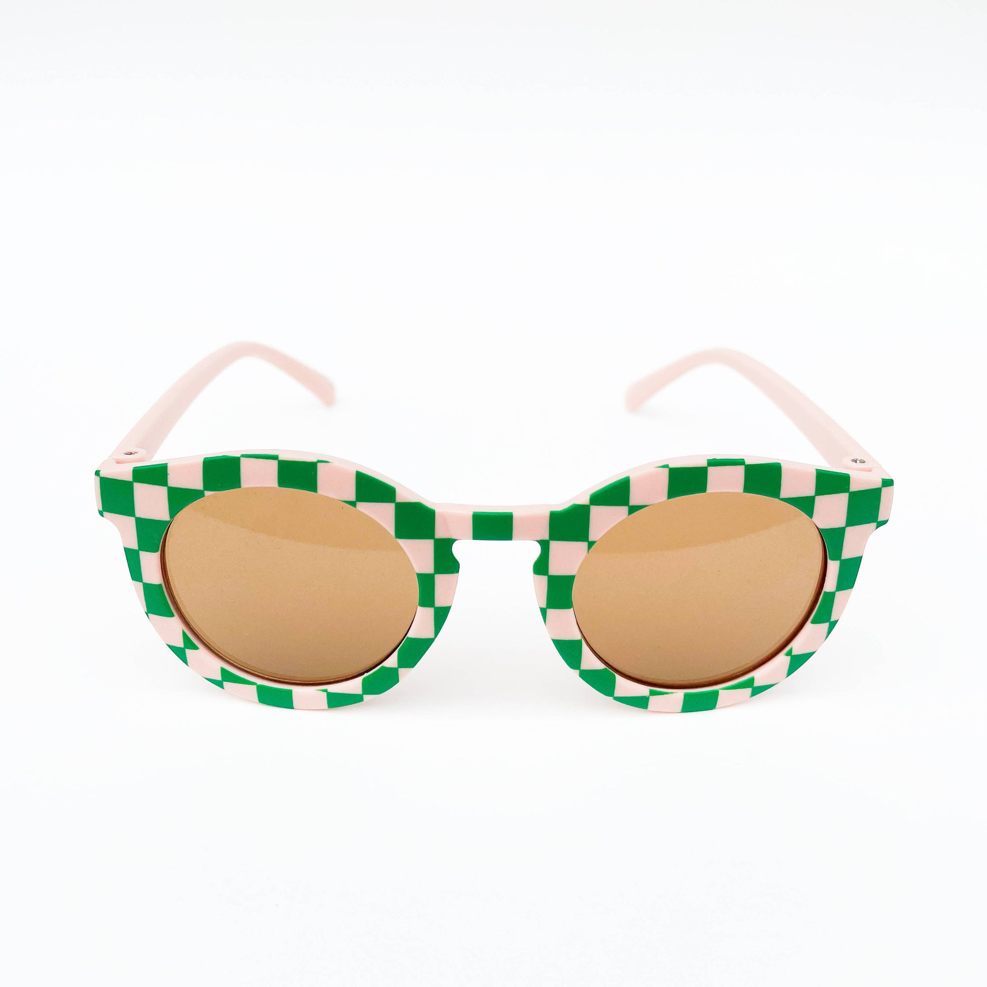Pip & Co. - Check Me Out Blush & Green  Kids Toddler Sunglasses