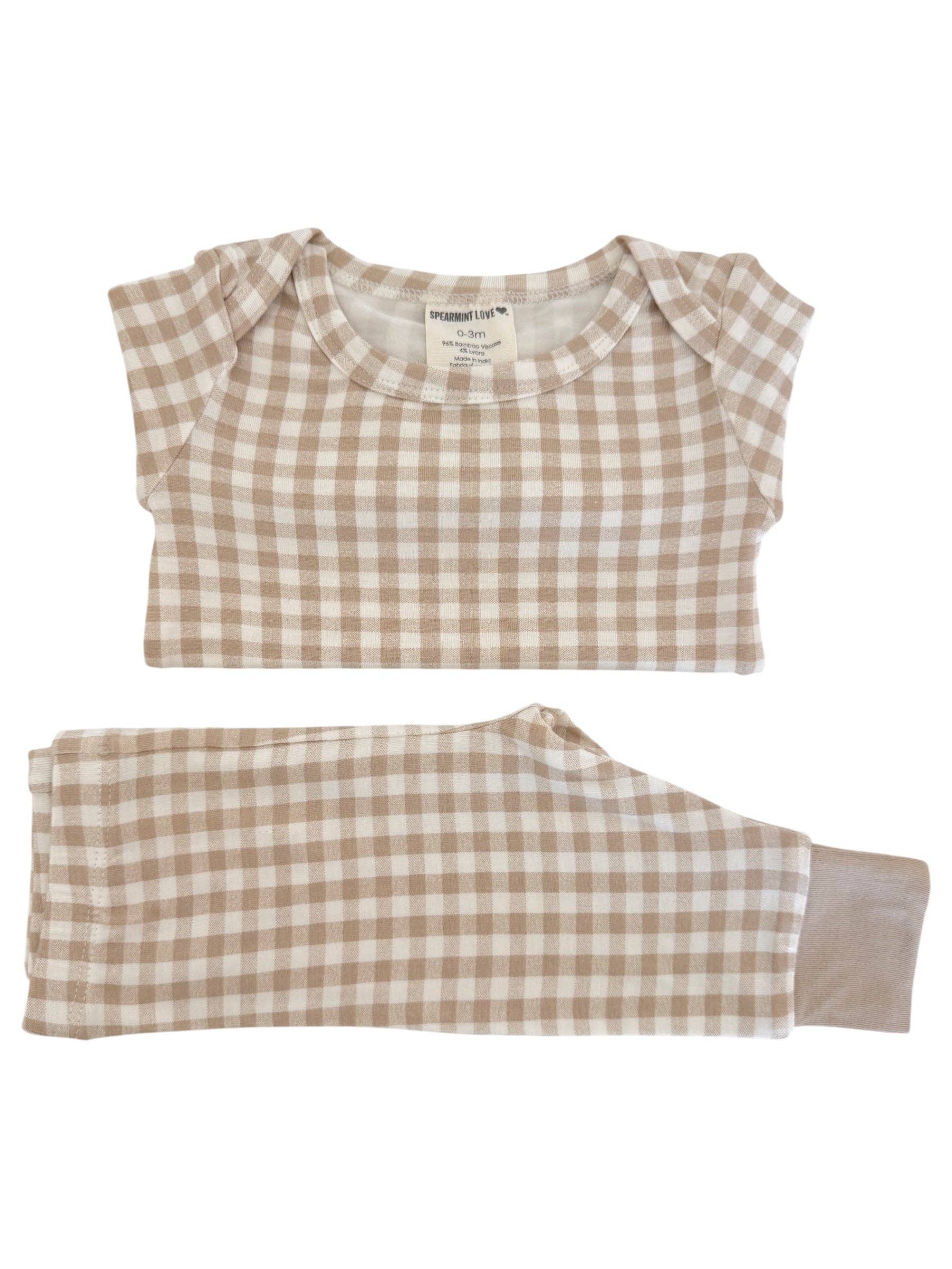 SpearmintLOVE - Everyday Baby Set, Tan Gingham