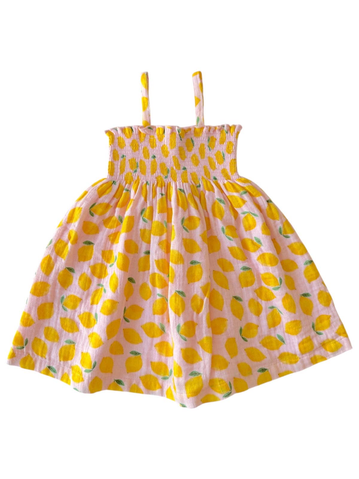SIIX Collection - Lemon Sorbet / Muslin Smocked Tube Dress
