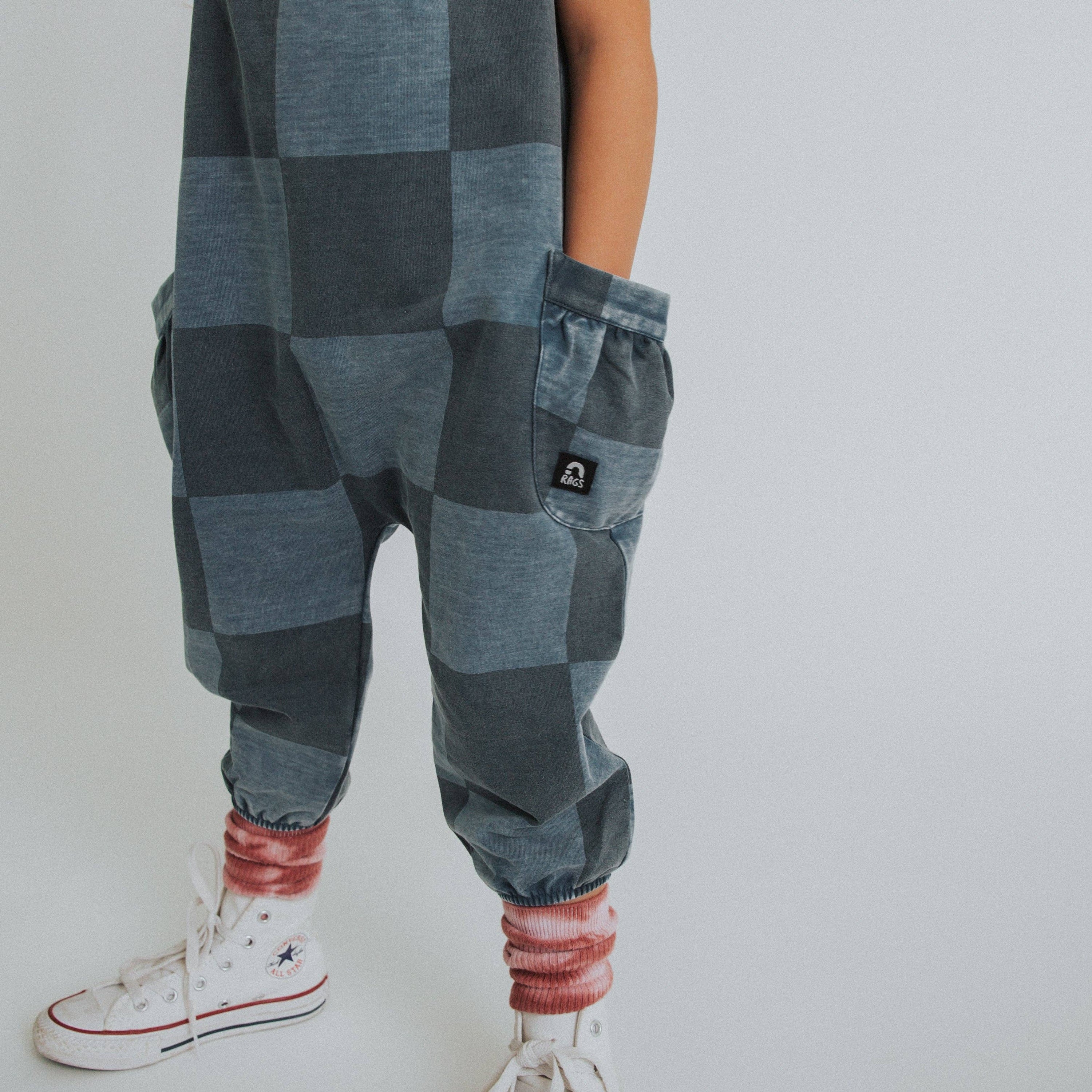 RAGS - Strappy Jumper - Blue Denim Check