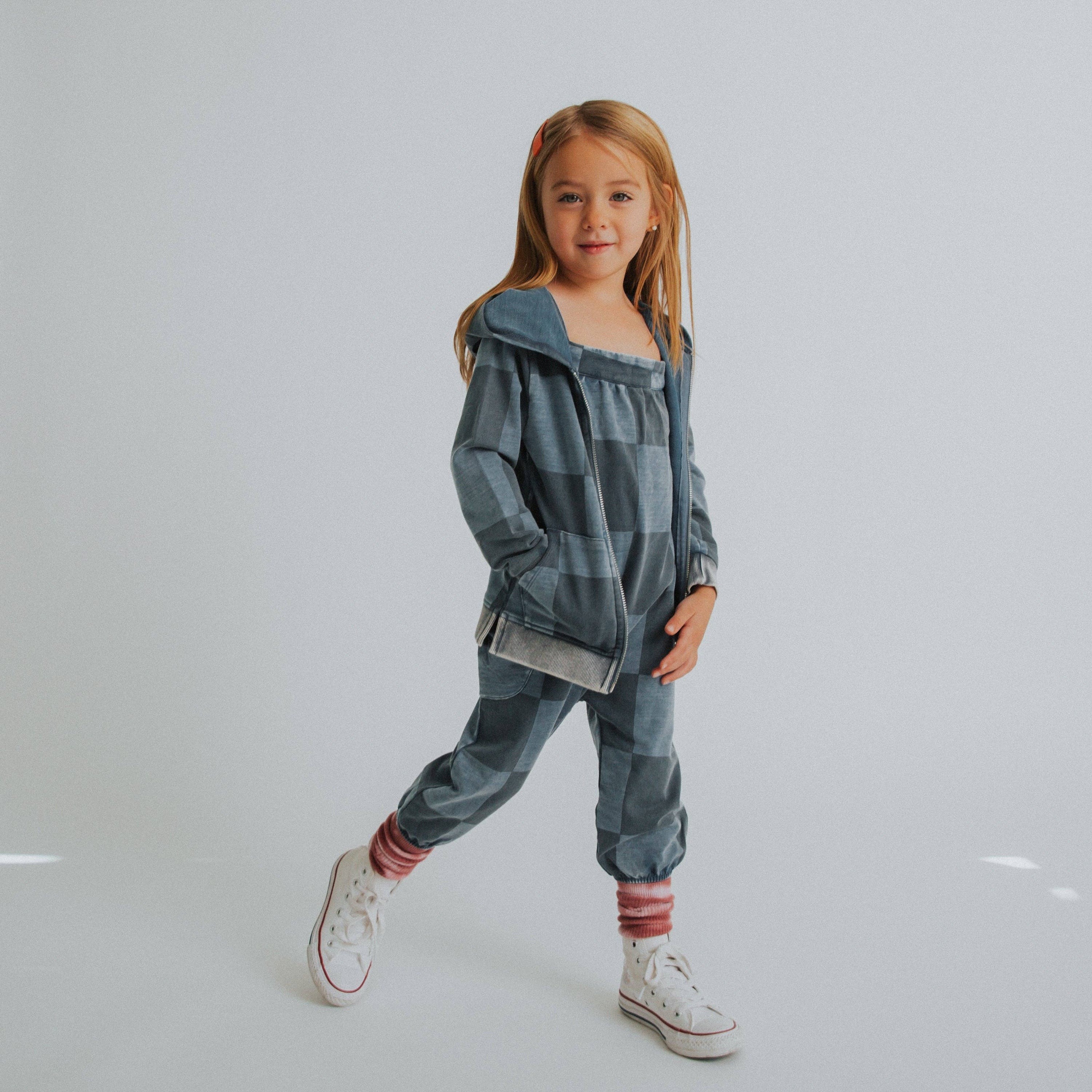 RAGS - Strappy Jumper - Blue Denim Check