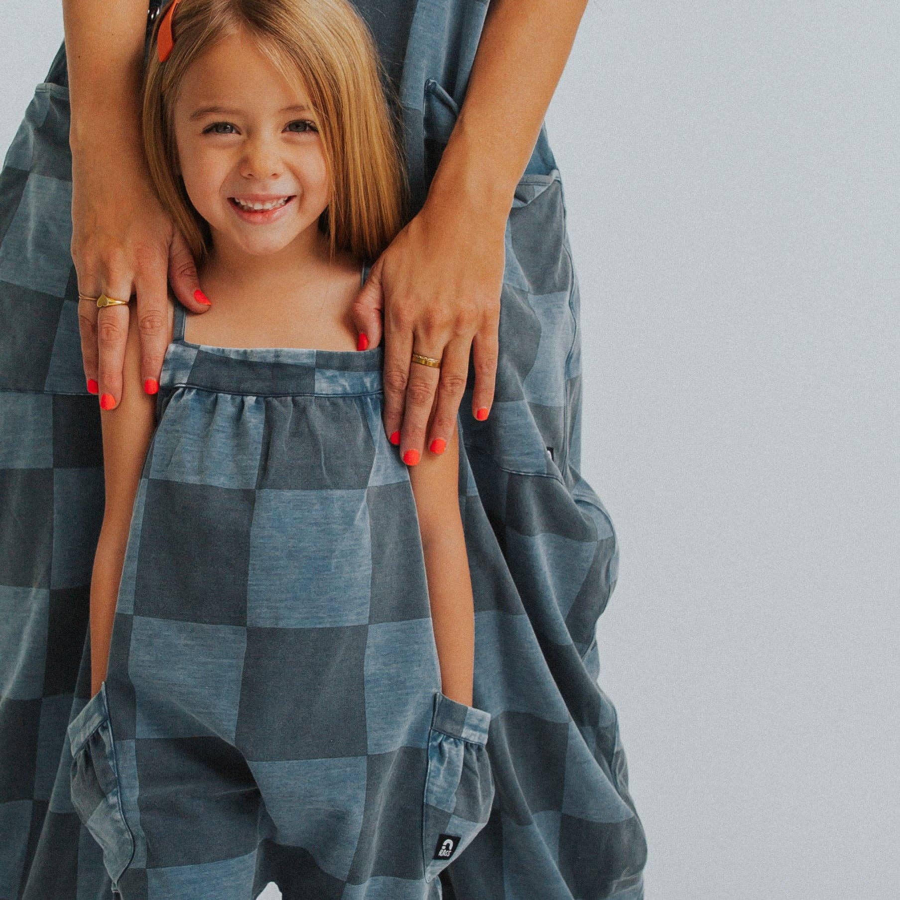 RAGS - Strappy Jumper - Blue Denim Check