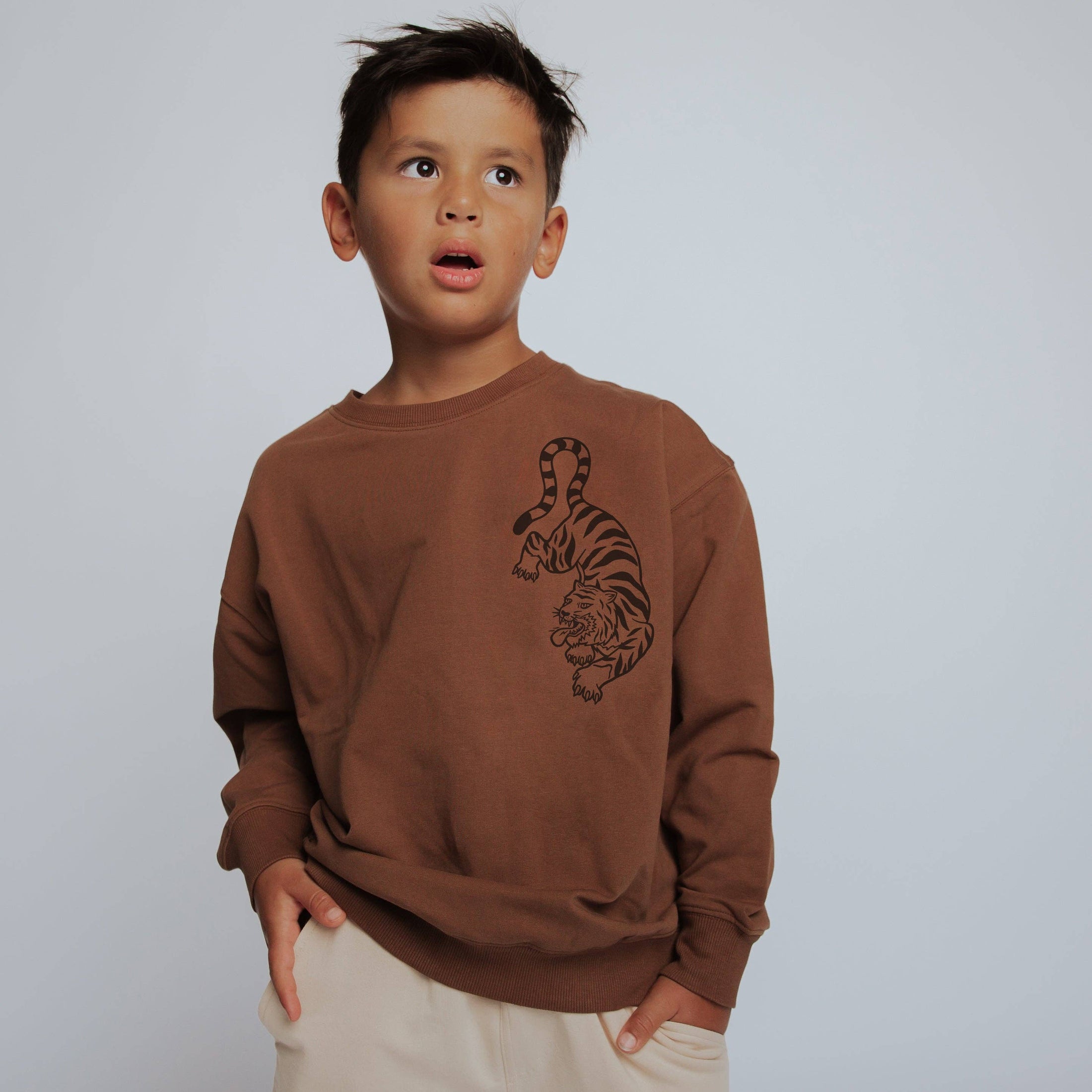 RAGS - Kids Sweatshirt - Tiger Style: 3/4Y