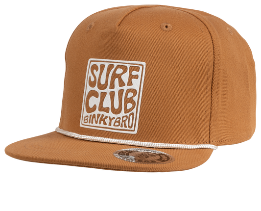 BinkyBro - Surf Club Hat: Brown / Youth (3 years - 6 years) / Standard Fit