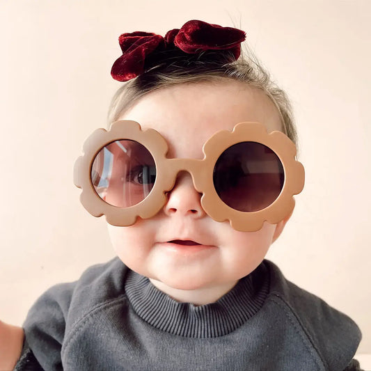 Sunshine Studios - Kids Flower Sunglasses | Cognac