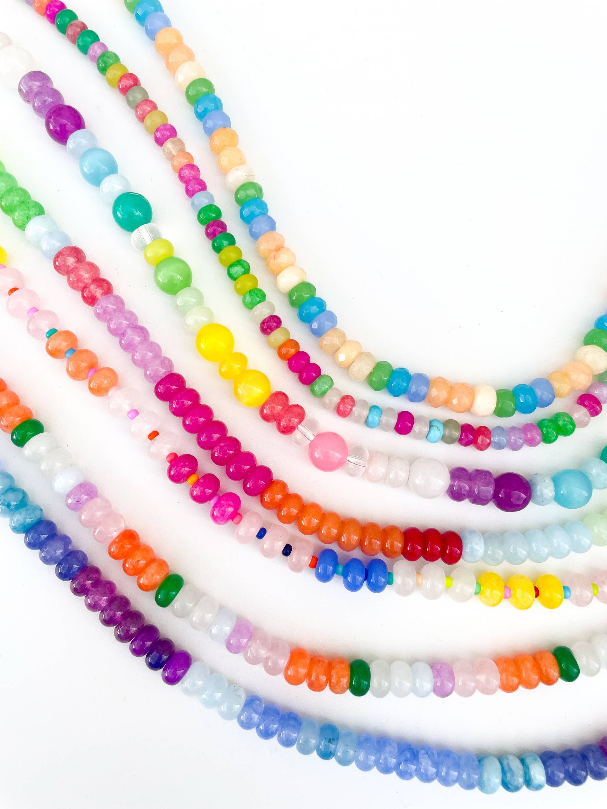 Pip & Co. - Jelly Loop  - Rainbow Gemstone Bead Necklace