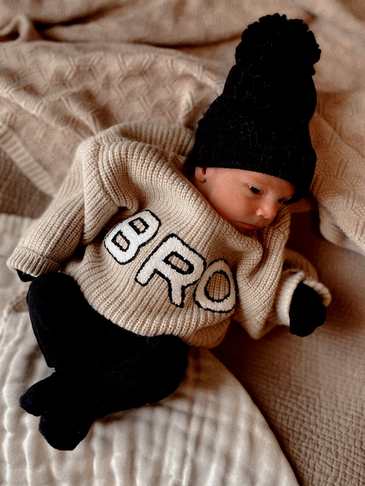 SpearmintLOVE - Bro Knit Sweater, Cocoa