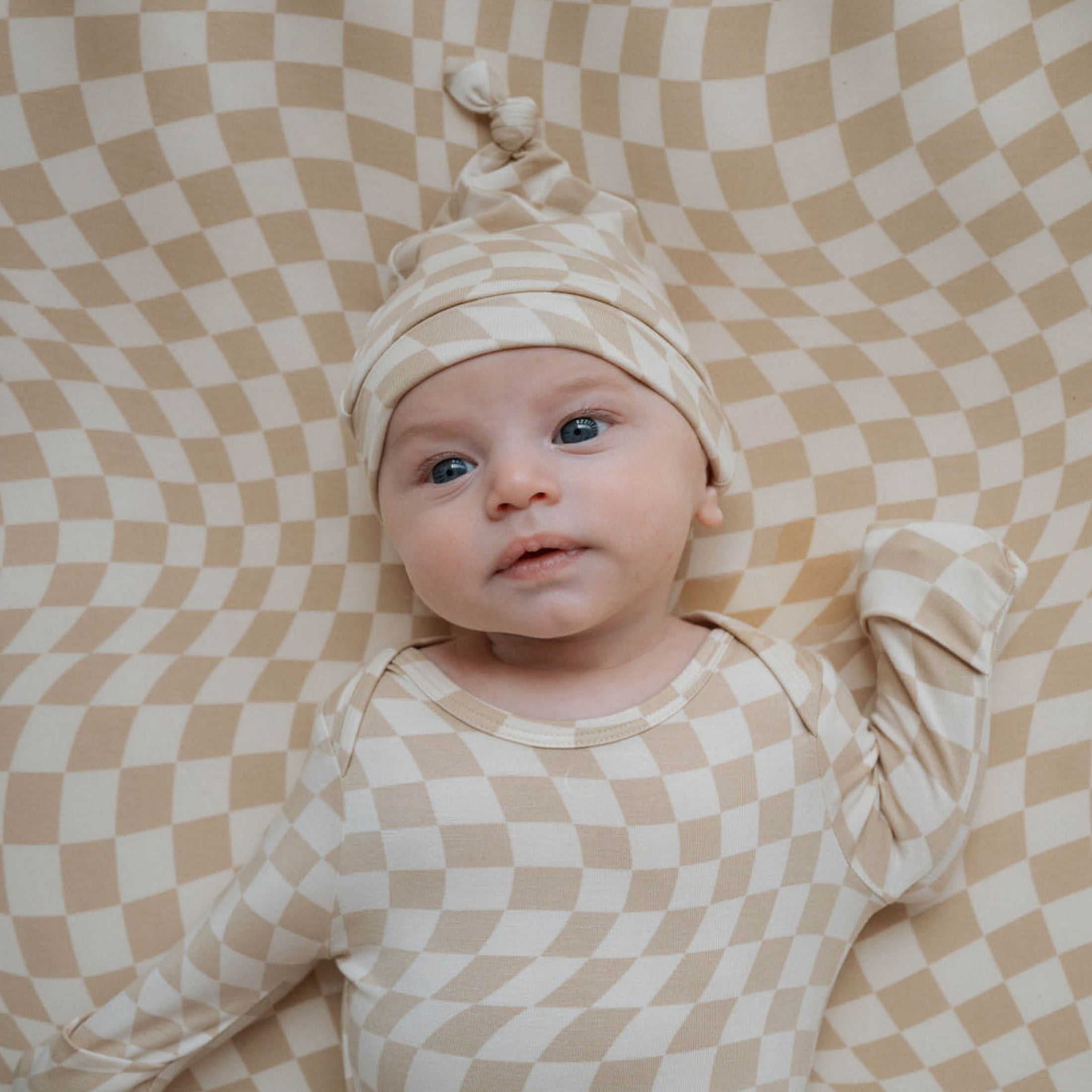 Wavy Checker | Bamboo Knotted Gown