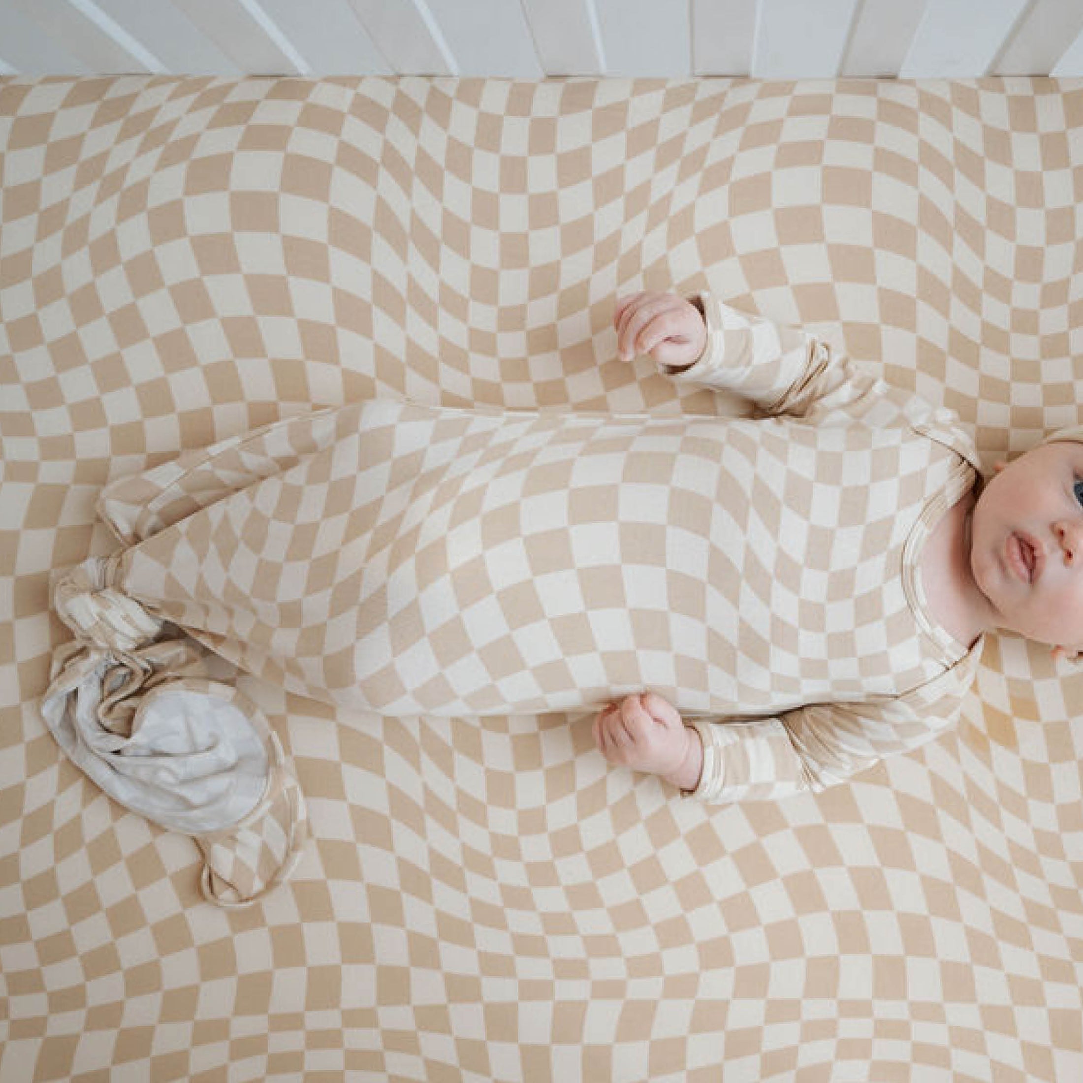 Wavy Checker | Bamboo Knotted Gown