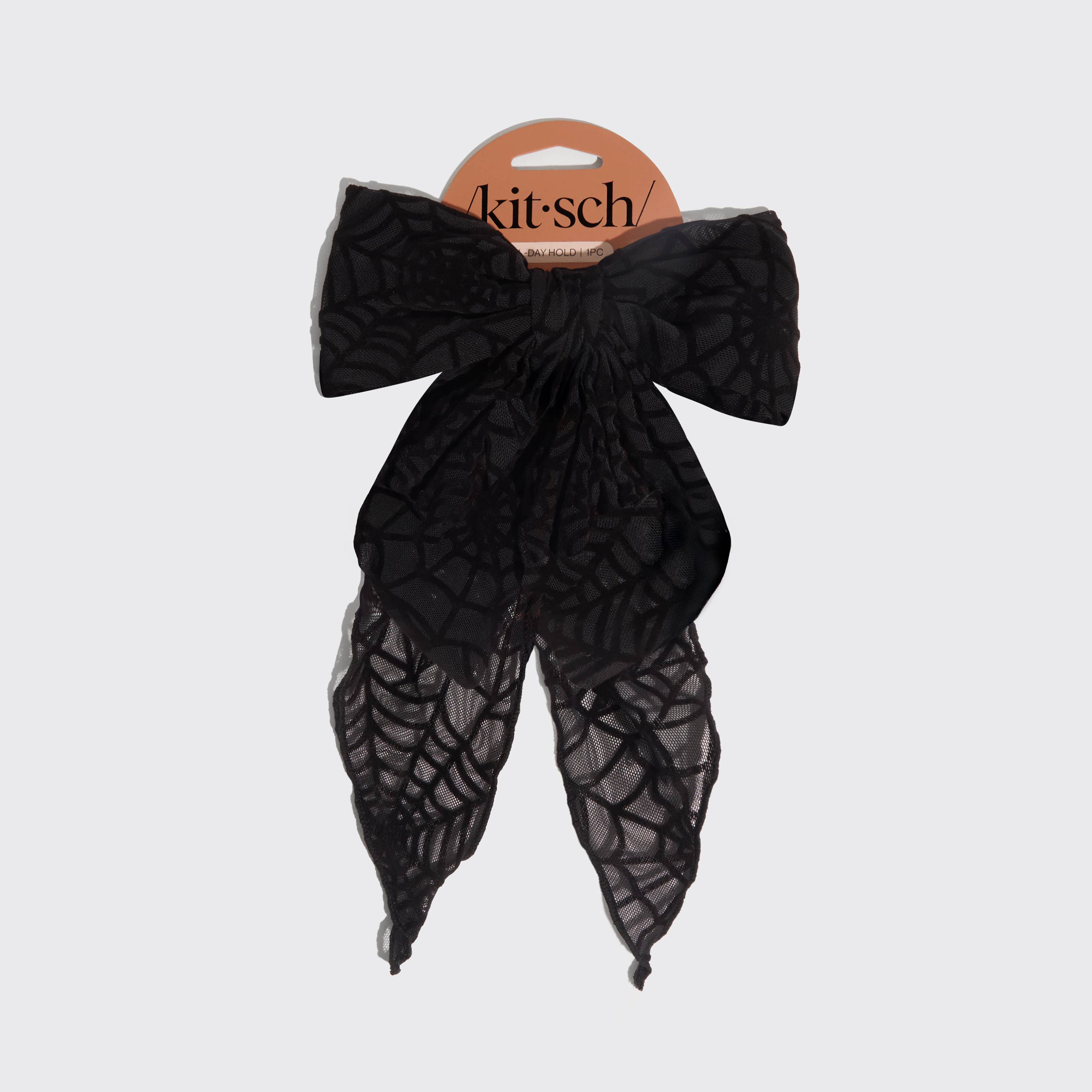 KITSCH - Oversized Bow Hair Clip - Spiderweb