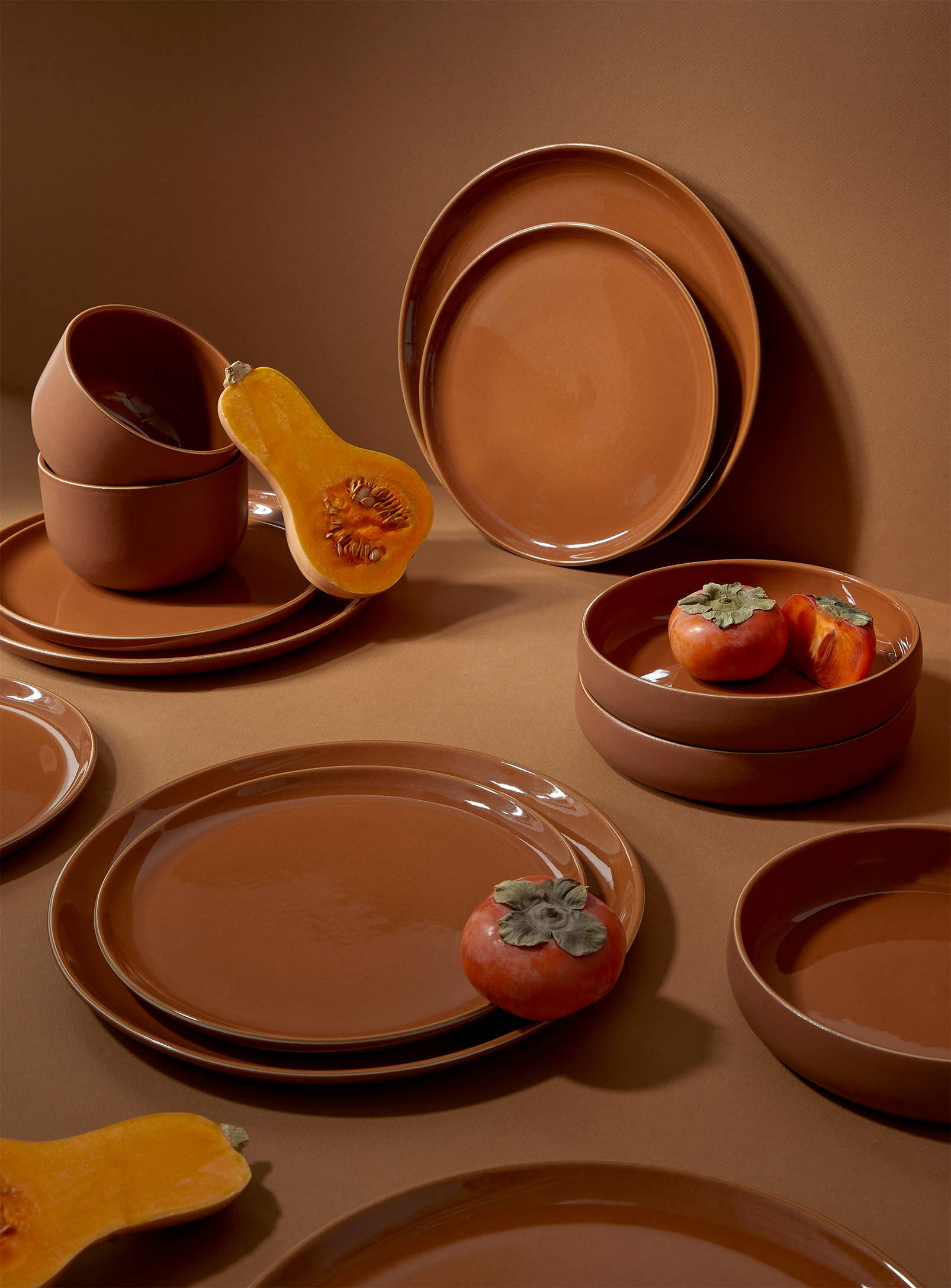 GHARYAN Stoneware & More - Le Gourmand Dinnerware Set - 16 Pieces