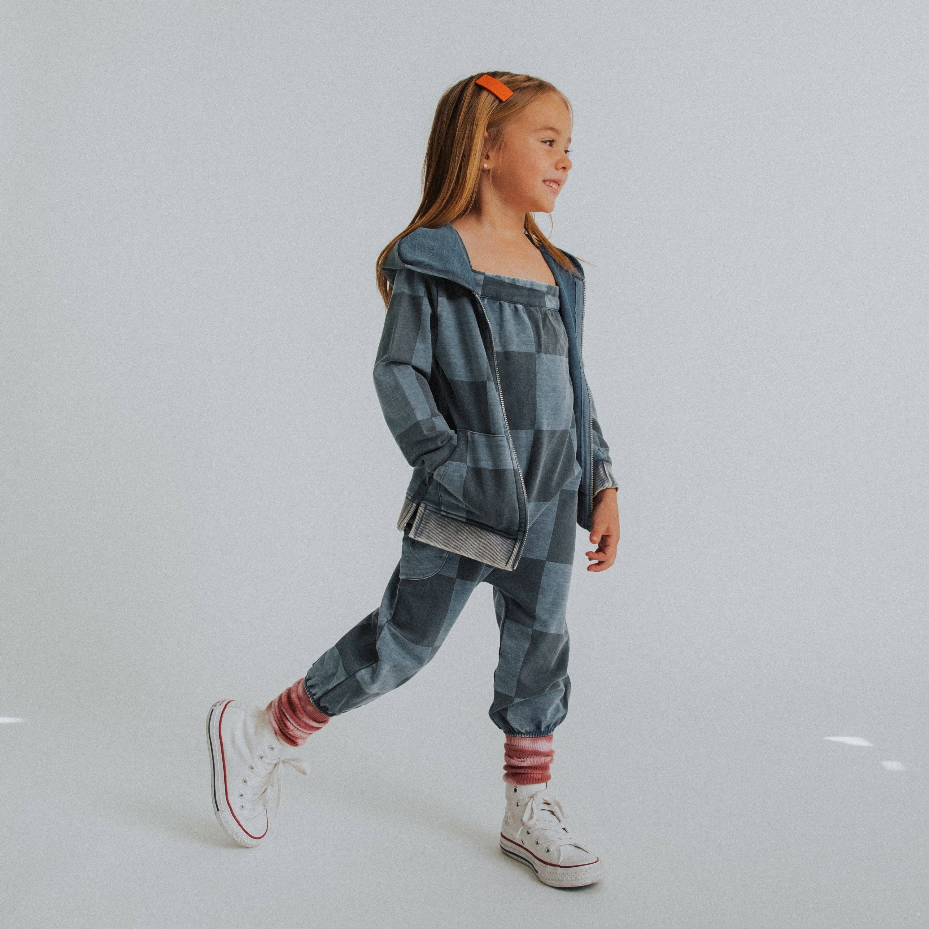 RAGS - Strappy Jumper - Blue Denim Check