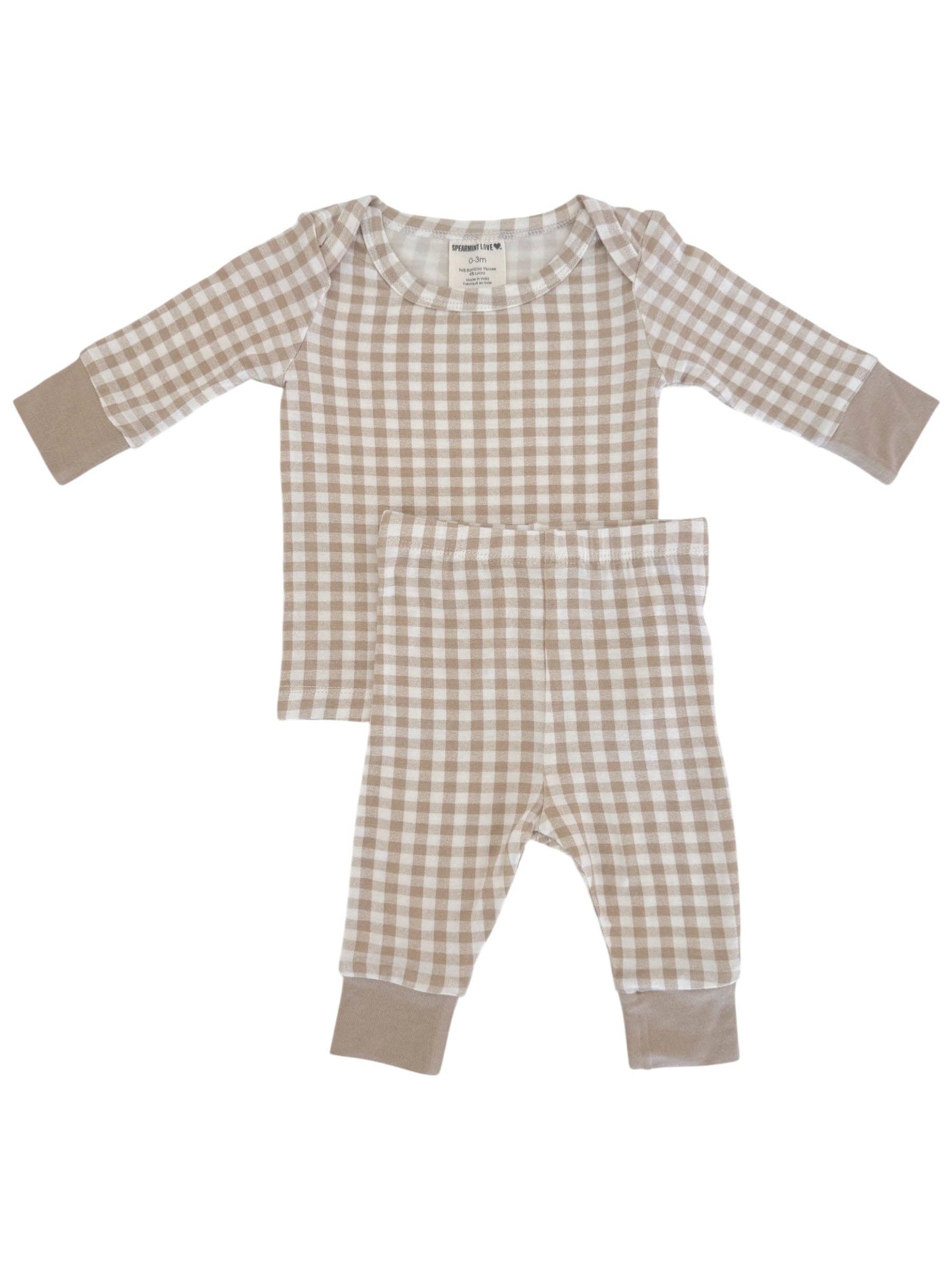 SpearmintLOVE - Everyday Baby Set, Tan Gingham