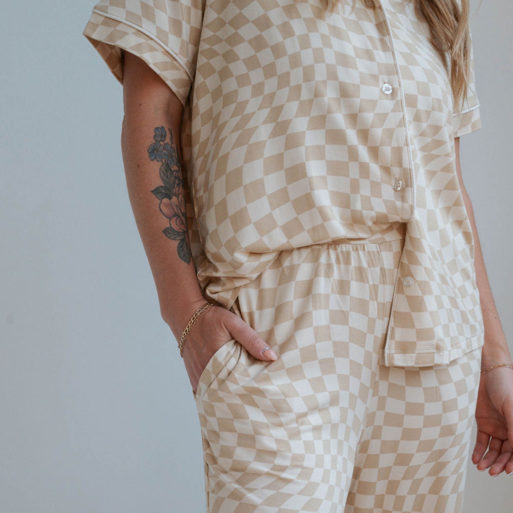 Wavy Checker | Women's Flare Set