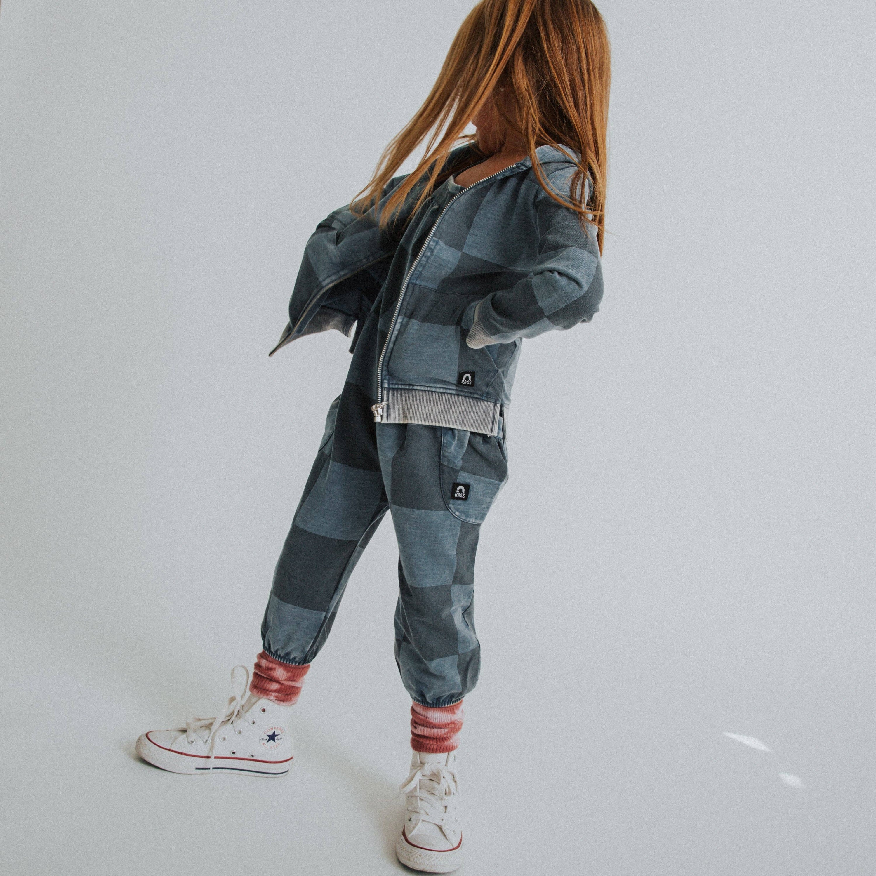 RAGS - Strappy Jumper - Blue Denim Check