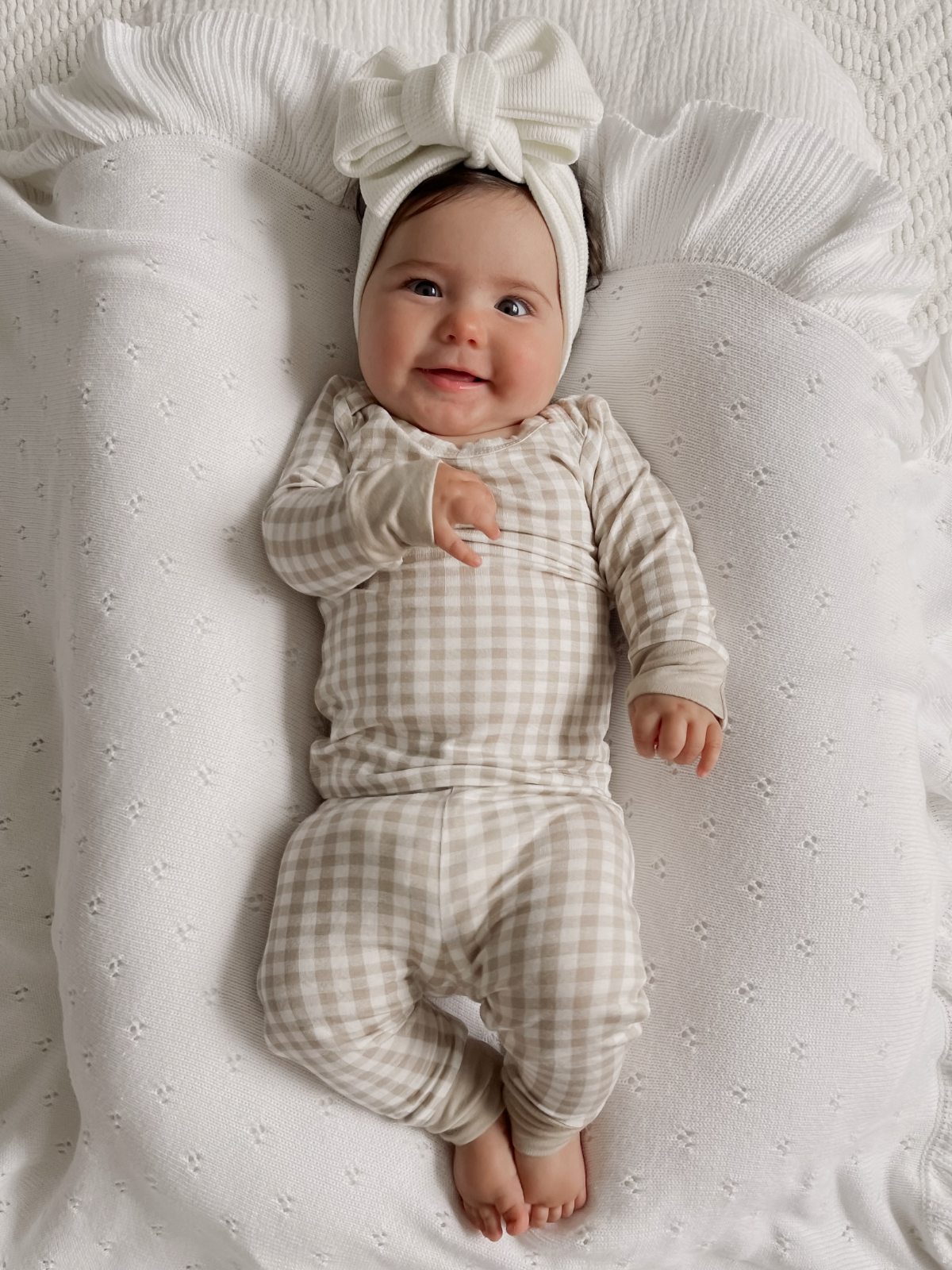 SpearmintLOVE - Everyday Baby Set, Tan Gingham