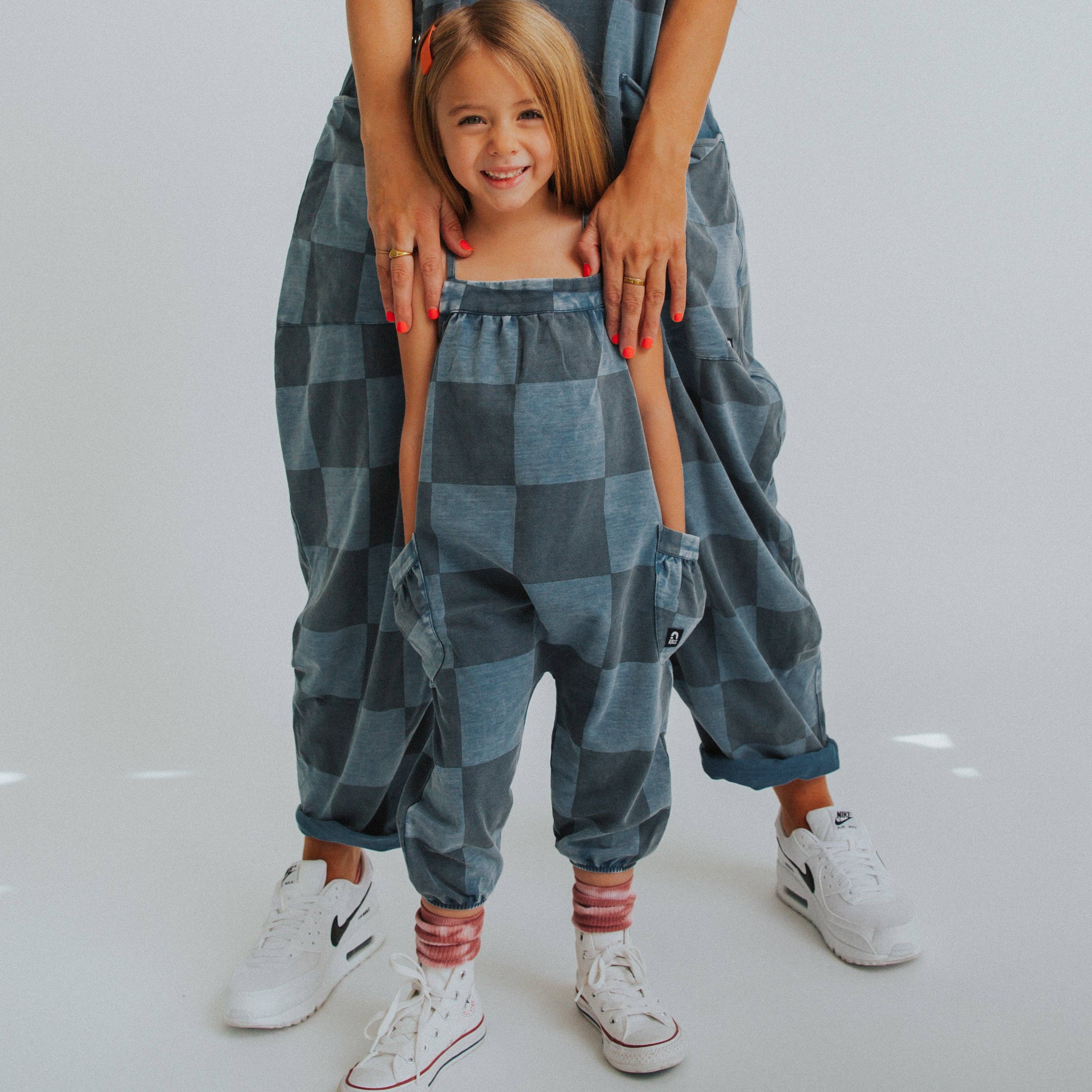 RAGS - Strappy Jumper - Blue Denim Check