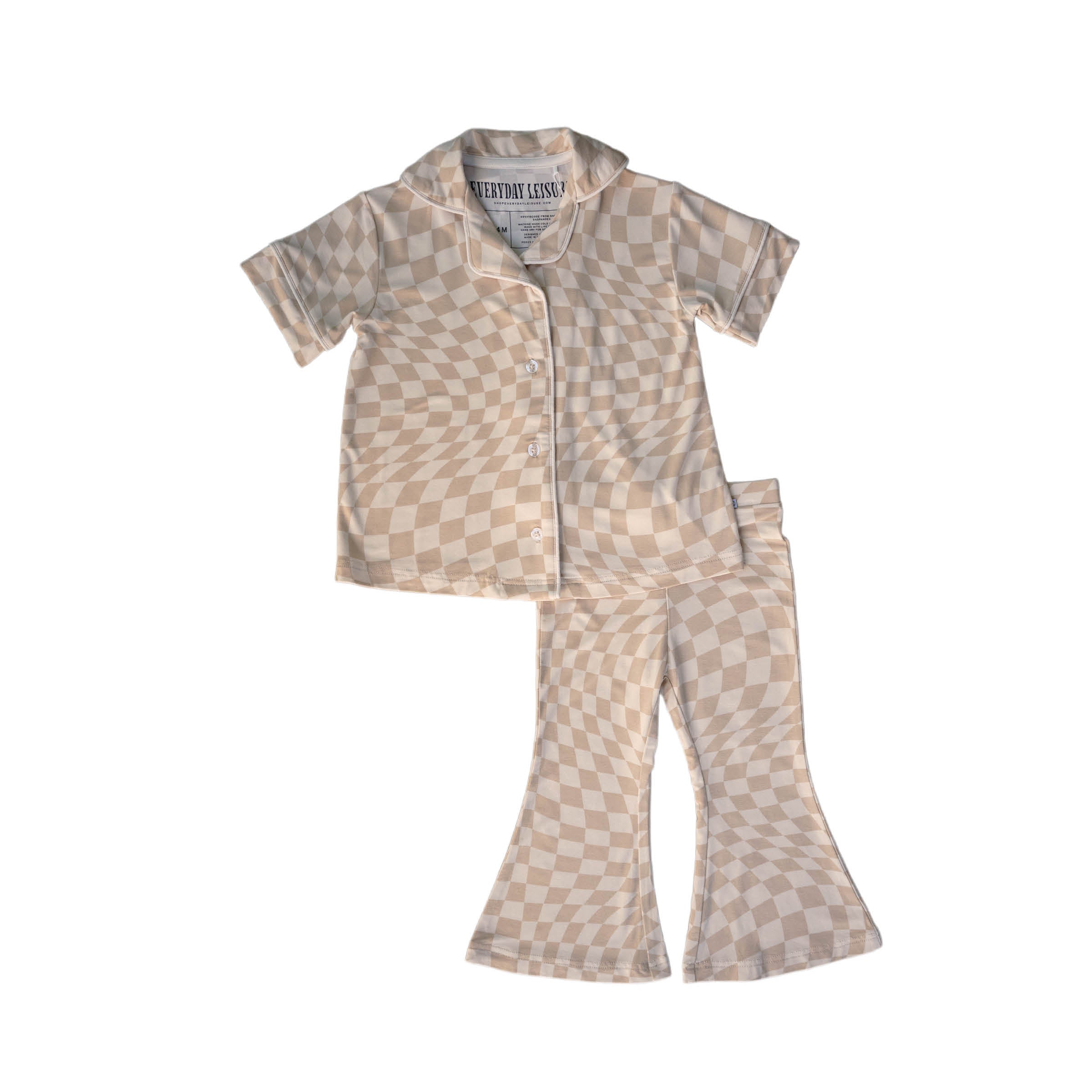 Wavy Checker | Girl's Flare Set