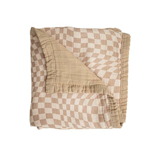 Wavy Checker | Reversible Muslin Quilt