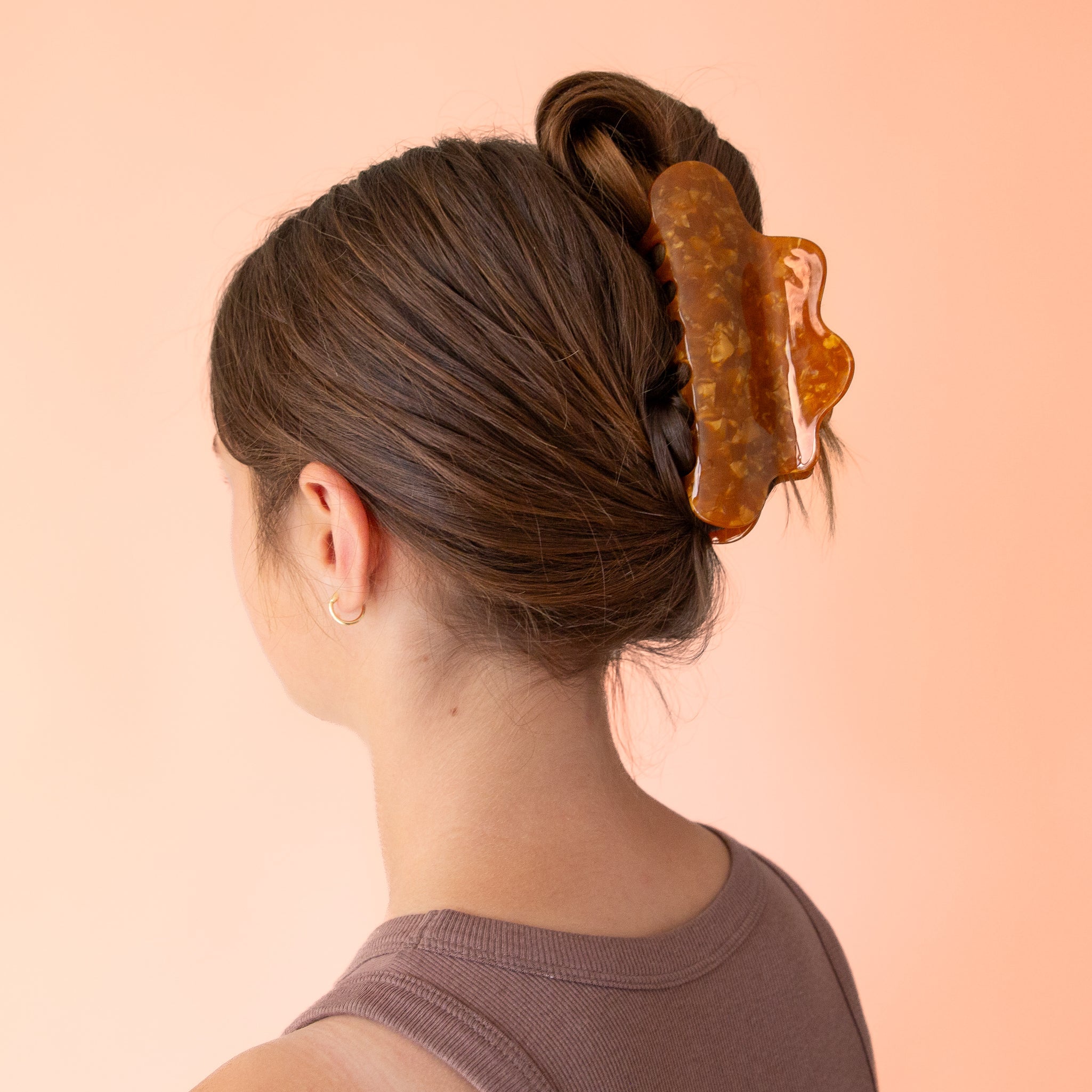 Wavy Hair Claw | Brown Sugar
