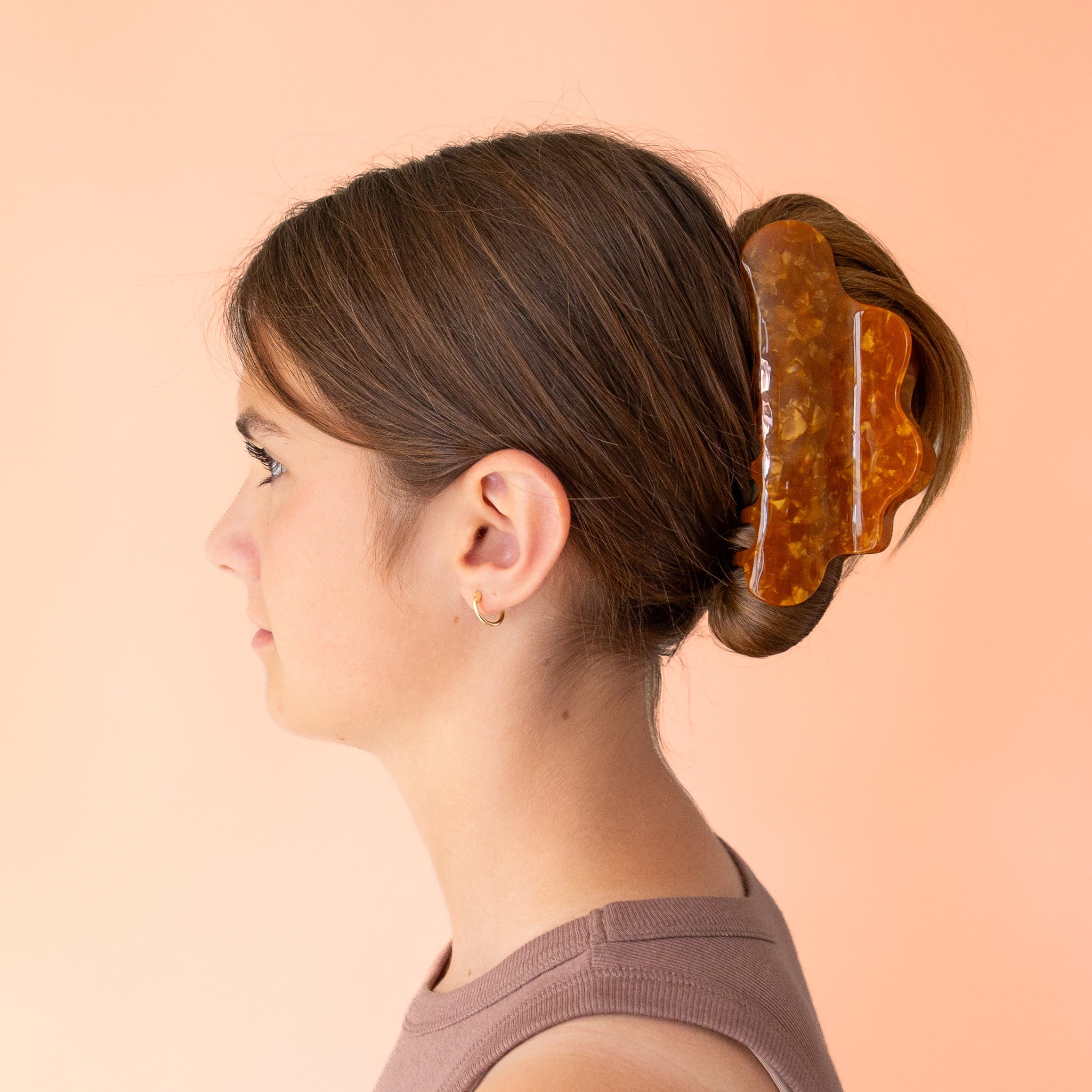 Wavy Hair Claw | Brown Sugar
