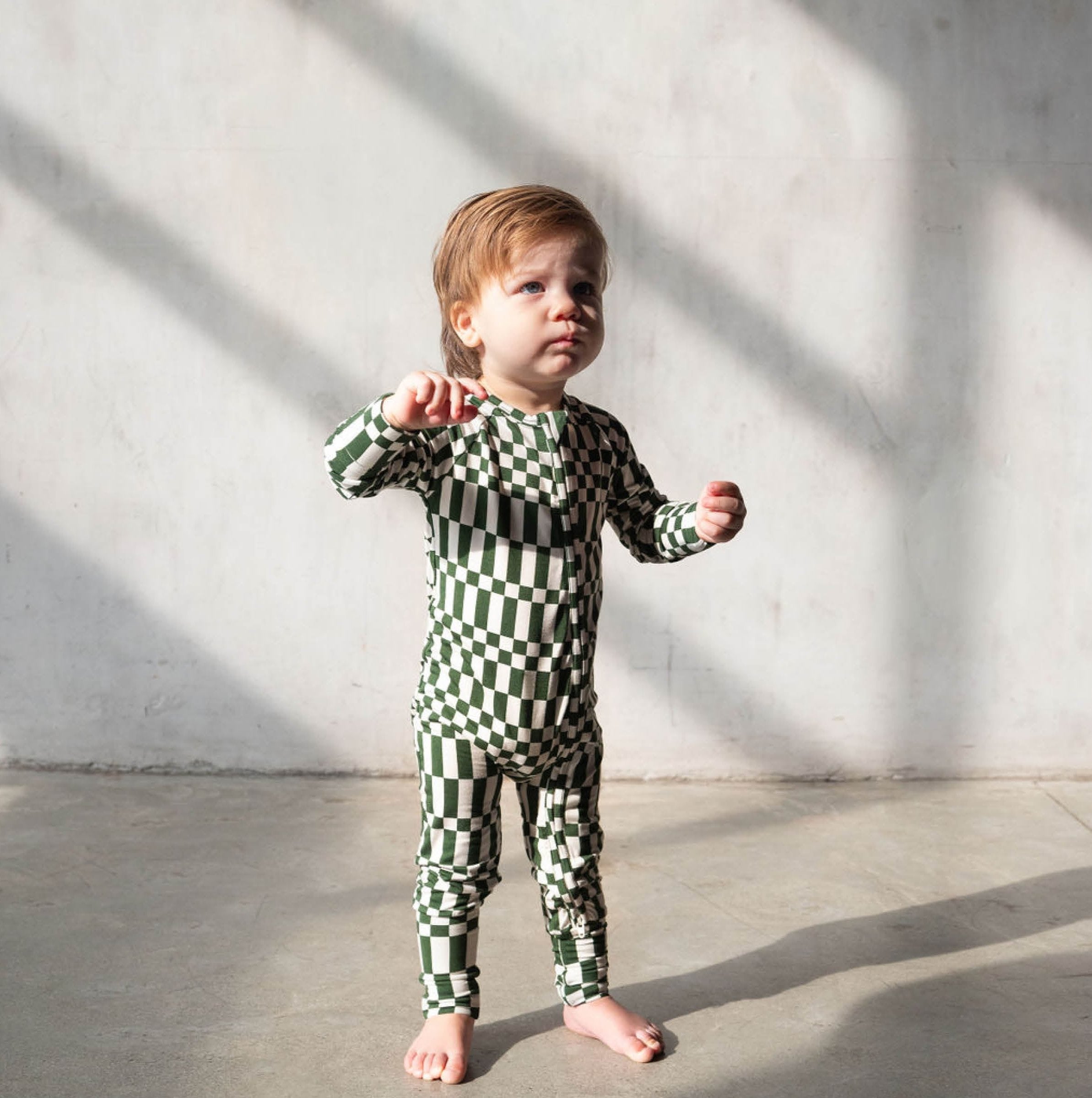 Everyday Check | Bamboo Zip Romper