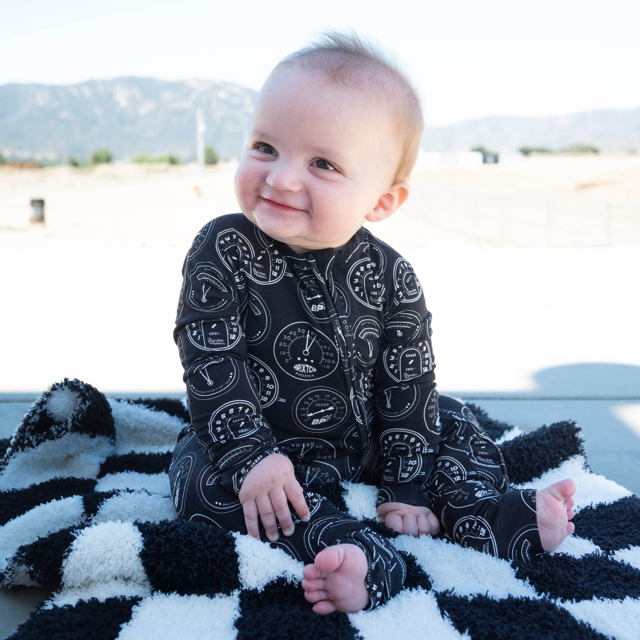 Speedometers | Bamboo Zip Romper